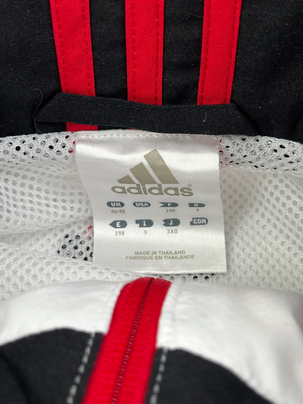 Adidas Vintage Trainingsanzug Y2K Schwarz Rot Weiß XXL