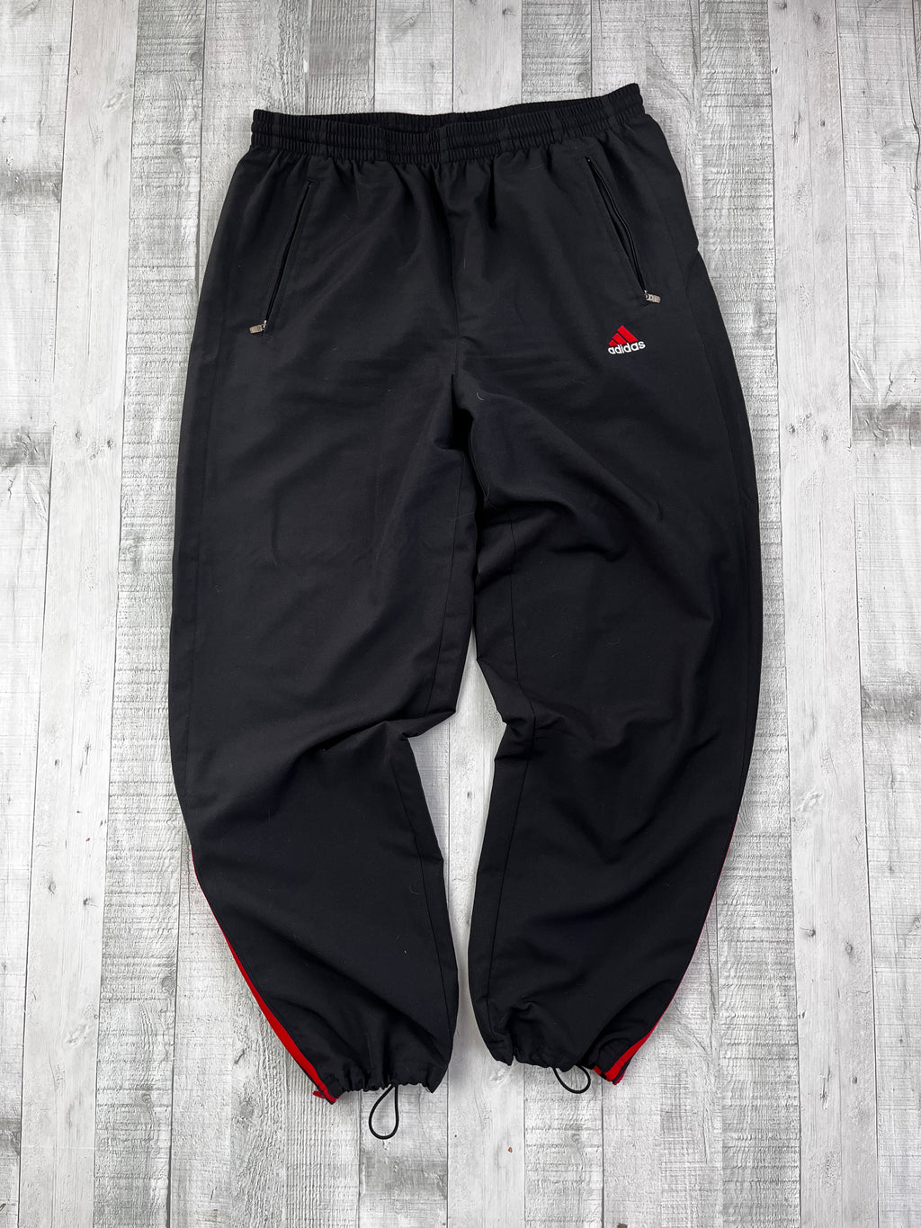 Adidas Vintage Trainingsanzug Y2K Schwarz Rot Weiß XXL