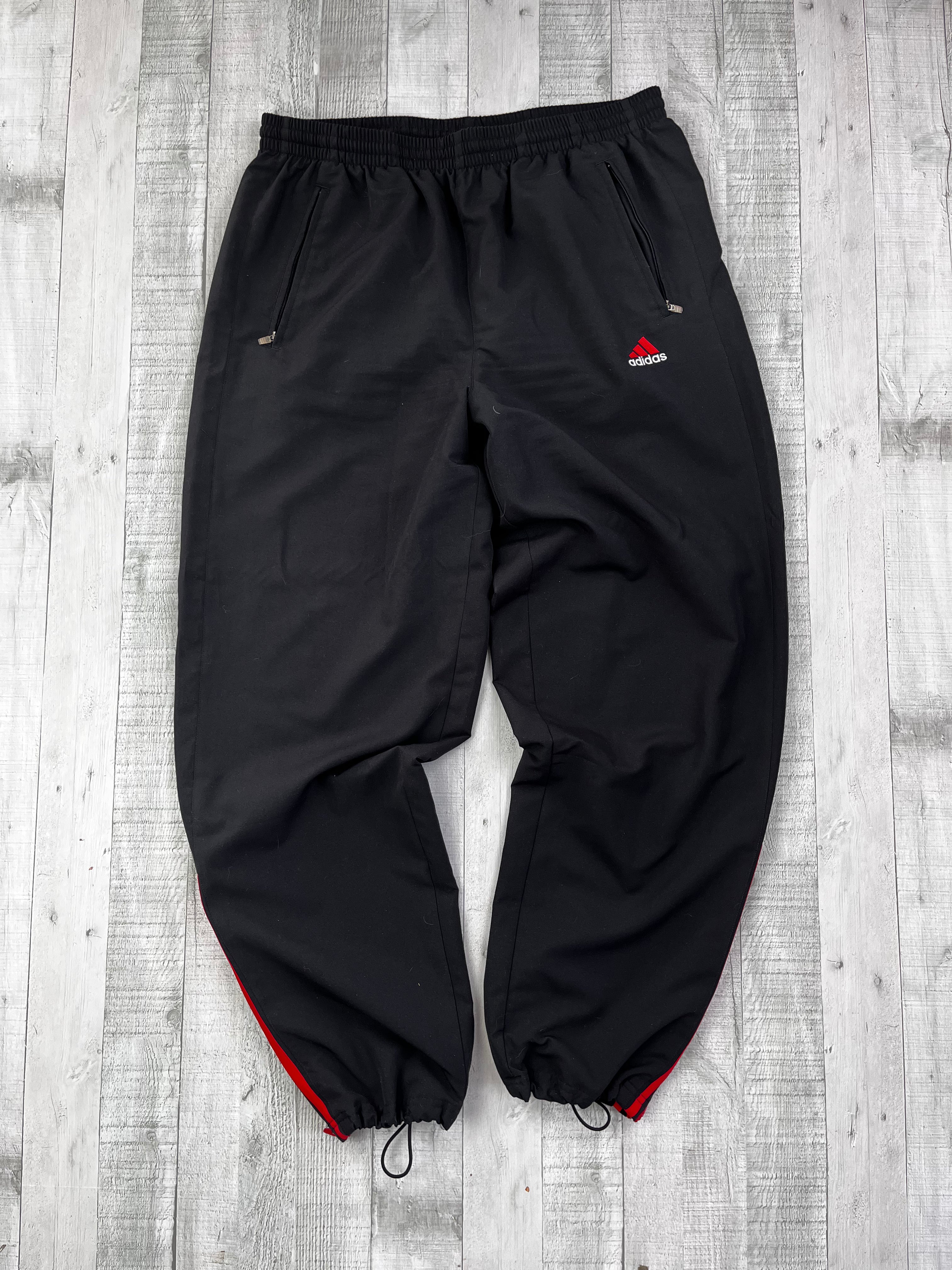 Adidas Vintage Trainingsanzug Y2K Schwarz Rot Weiß XXL