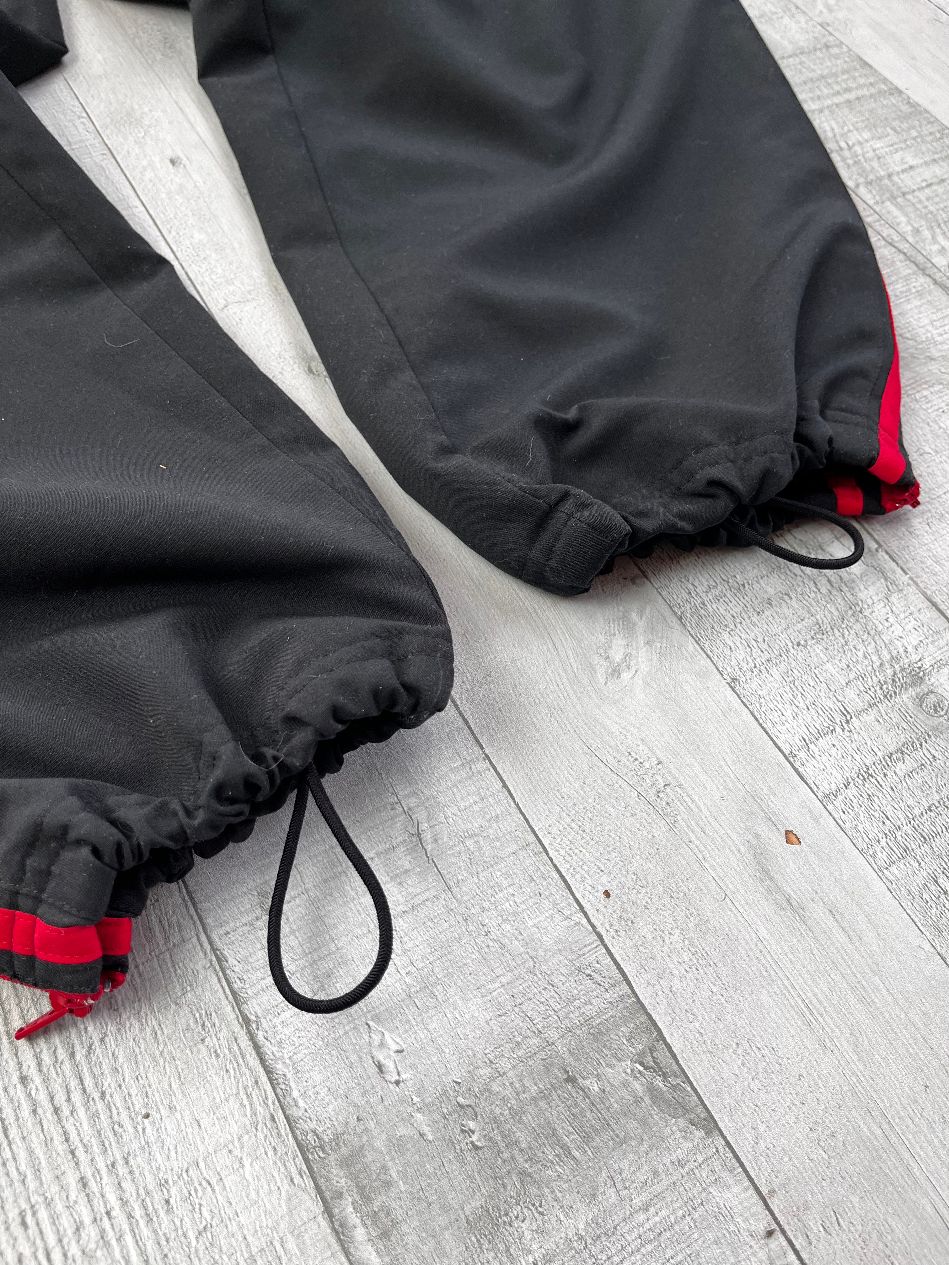 Adidas Vintage Trainingsanzug Y2K Schwarz Rot Weiß XXL