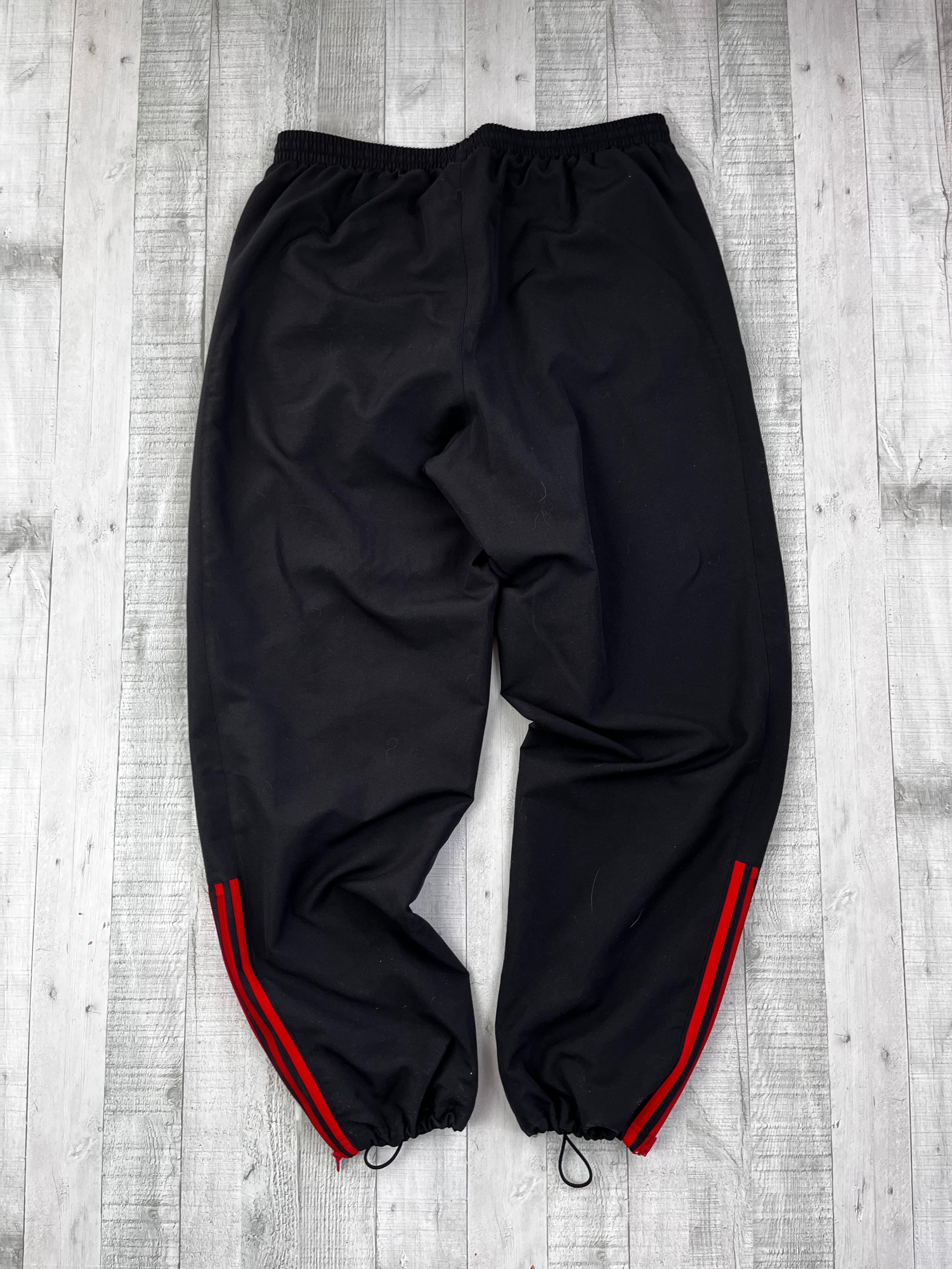 Adidas Vintage Trainingsanzug Y2K Schwarz Rot Weiß XXL