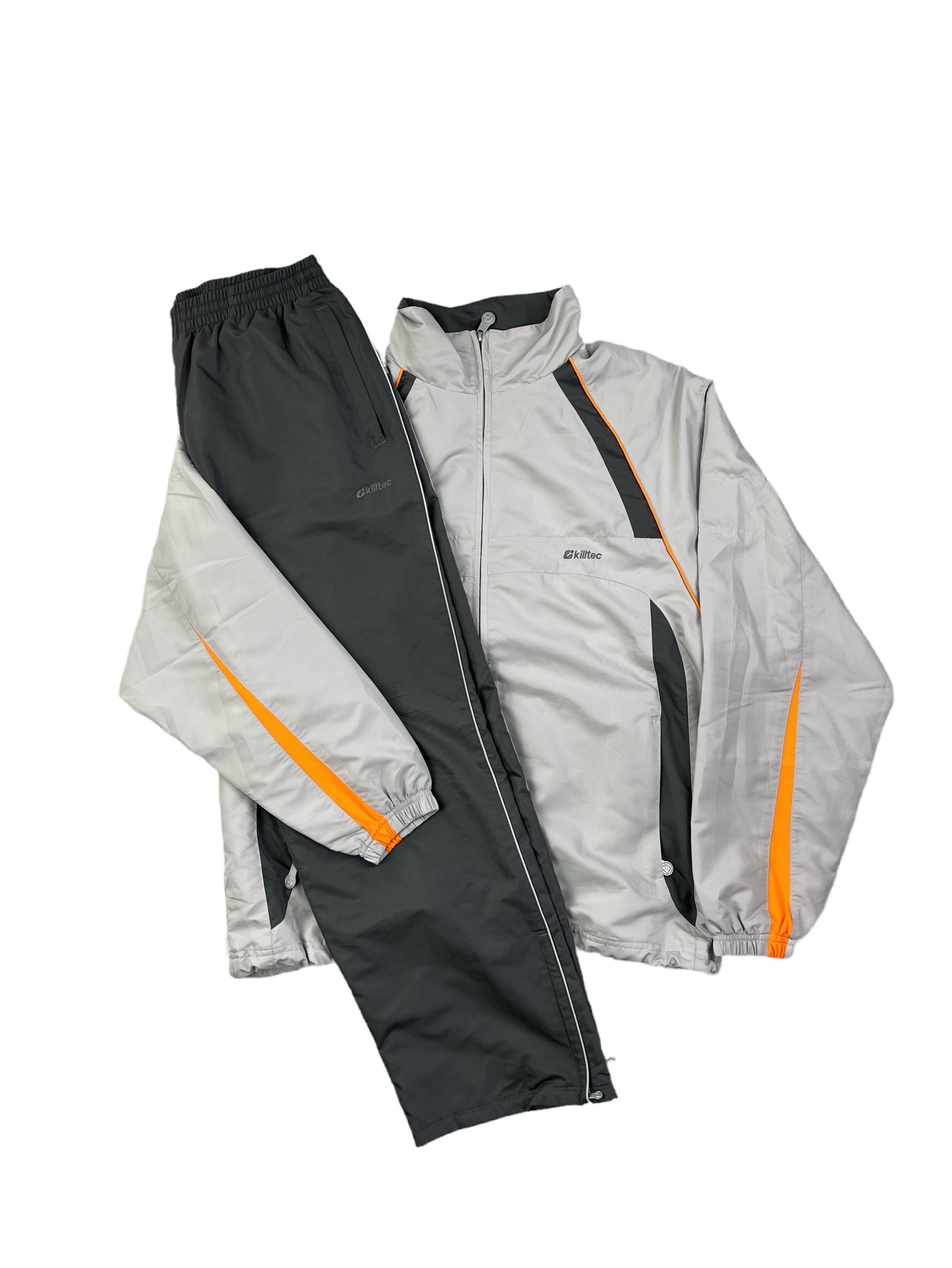 Killtec Vintage Trainingsanzug 90s Grau Orange L