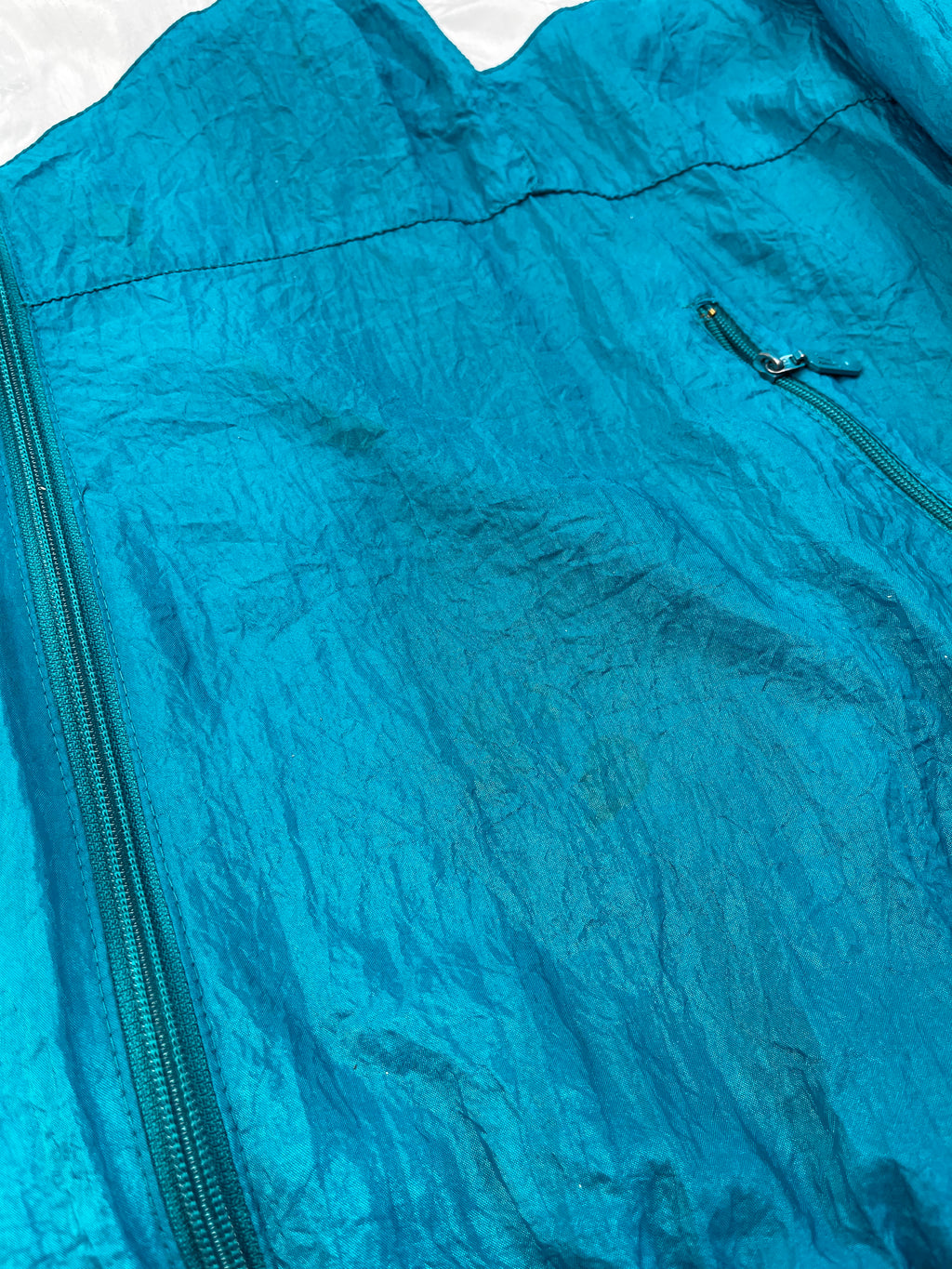 Puma Vintage Trainingsanzug 90s Dunkelblau Weiß Türkis S