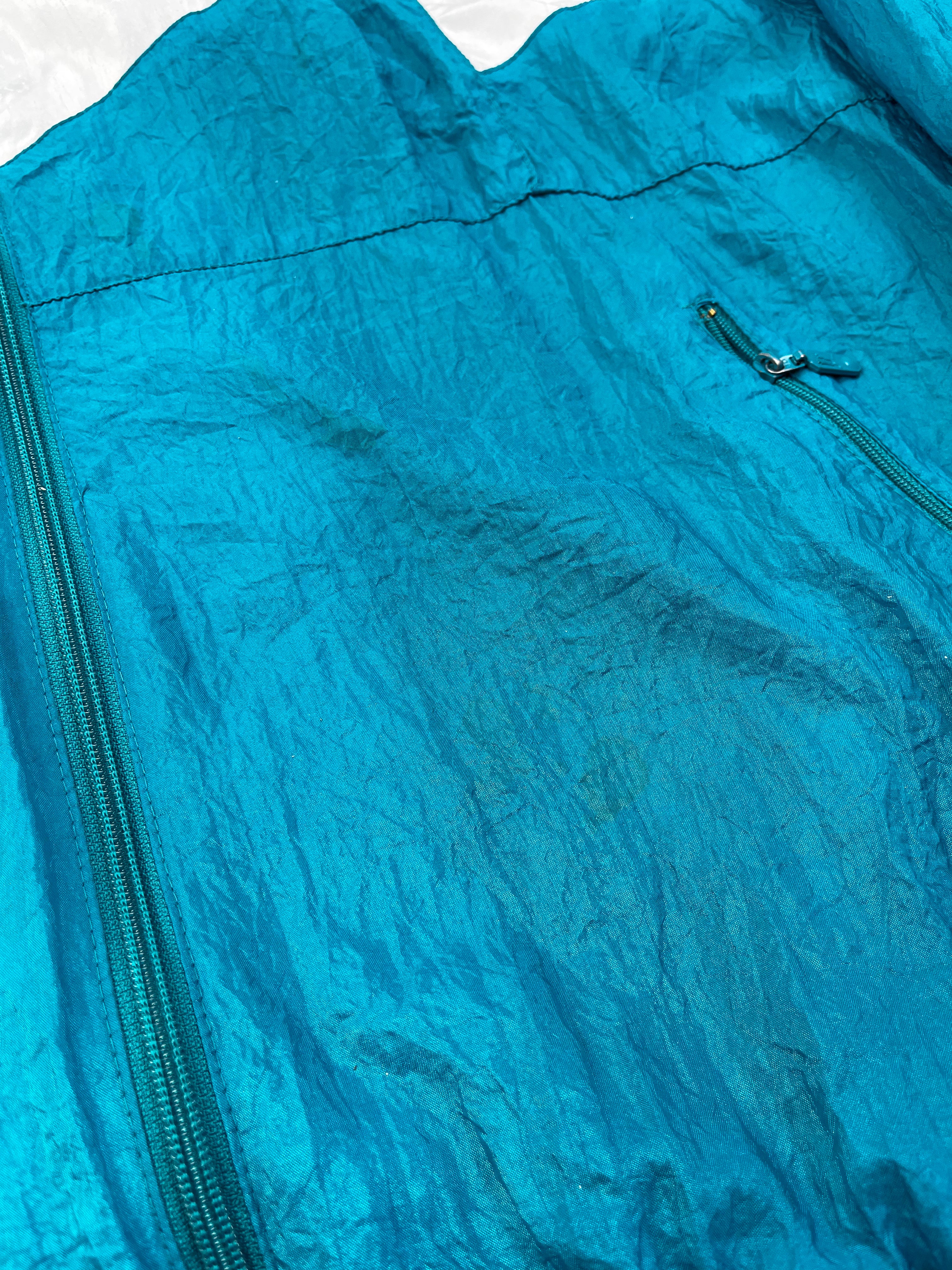 Puma Vintage Trainingsanzug 90s Dunkelblau Weiß Türkis S