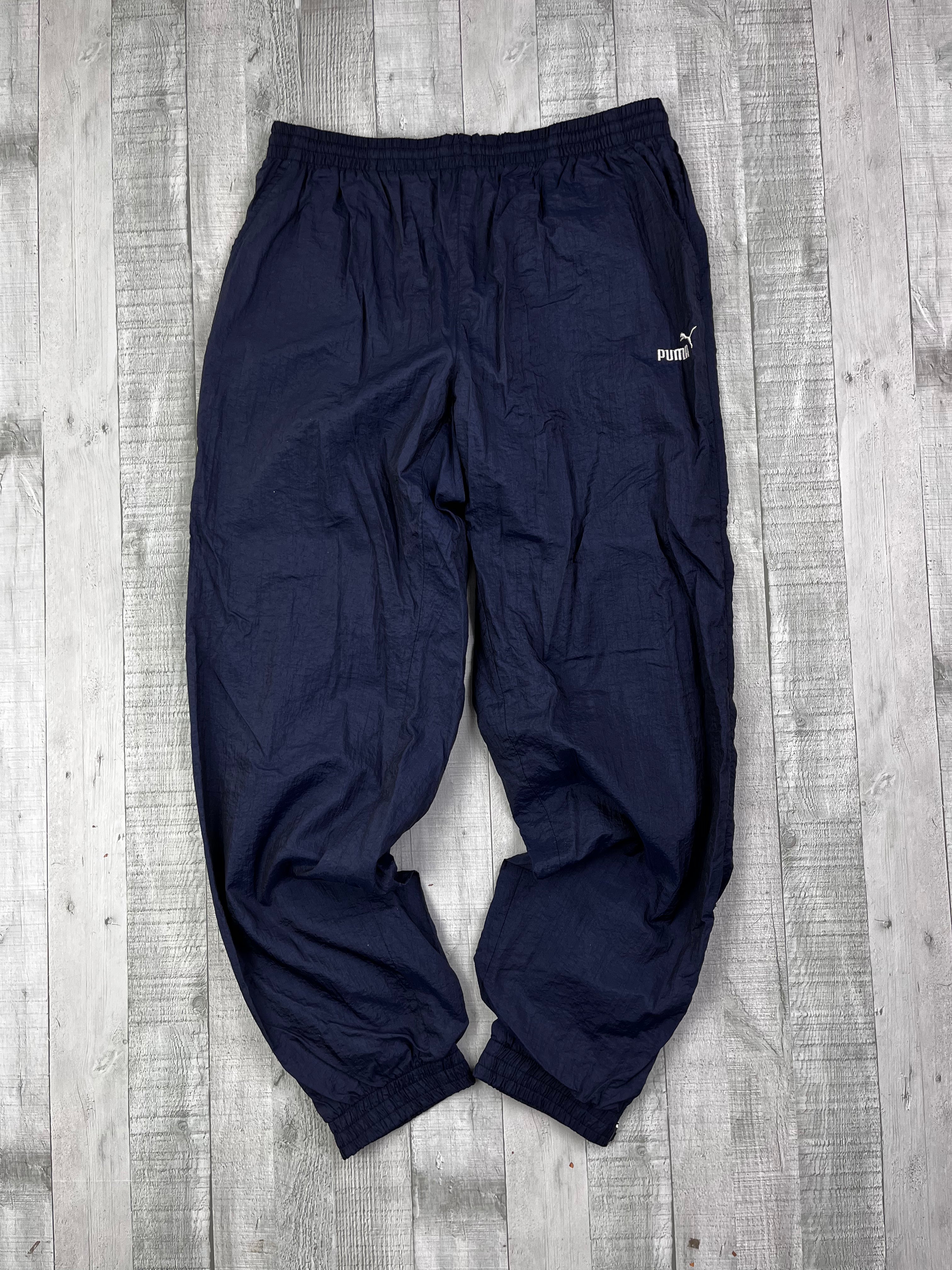 Puma Vintage Trainingsanzug 90s Dunkelblau Weiß Türkis S