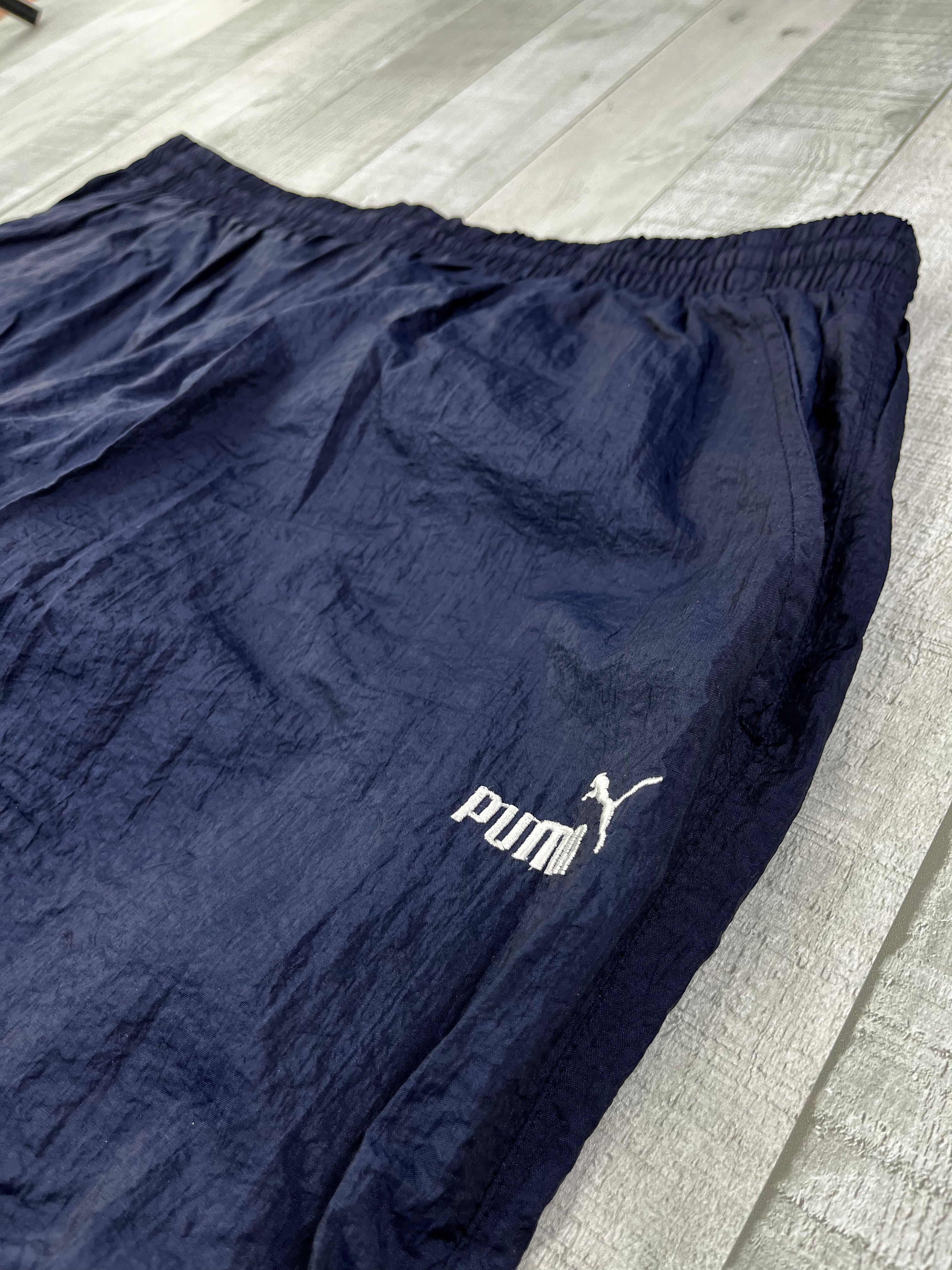 Puma Vintage Trainingsanzug 90s Dunkelblau Weiß Türkis S