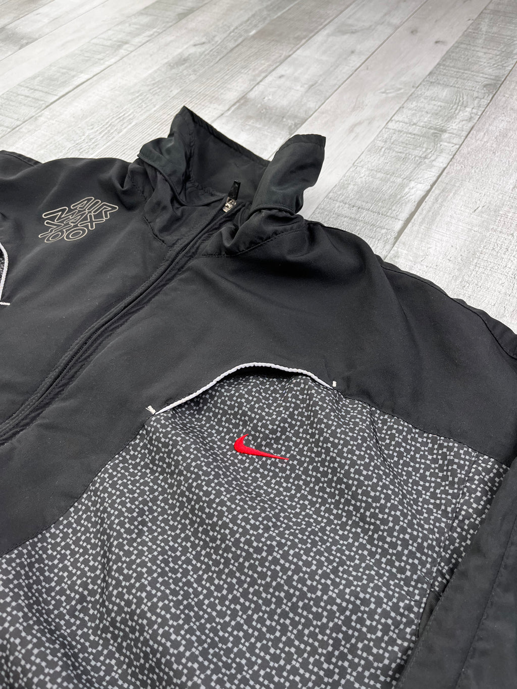 Nike Air 360 Vintage Trainingsanzug Reflective Y2K Schwarz Grau L