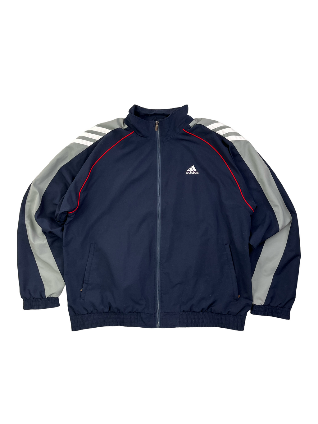 Adidas Vintage Trainingsjacke Dunkelblau Grau XXL