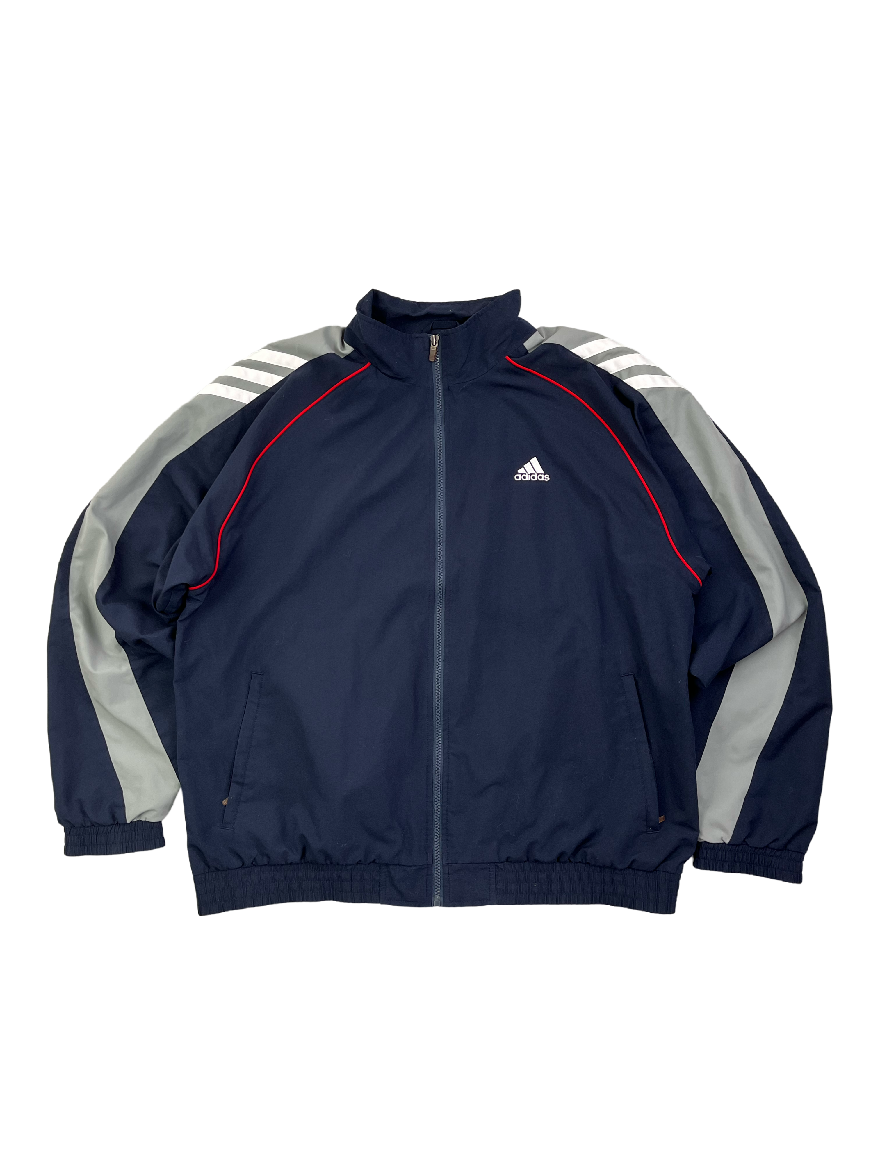Adidas Vintage Trainingsjacke Dunkelblau Grau XXL