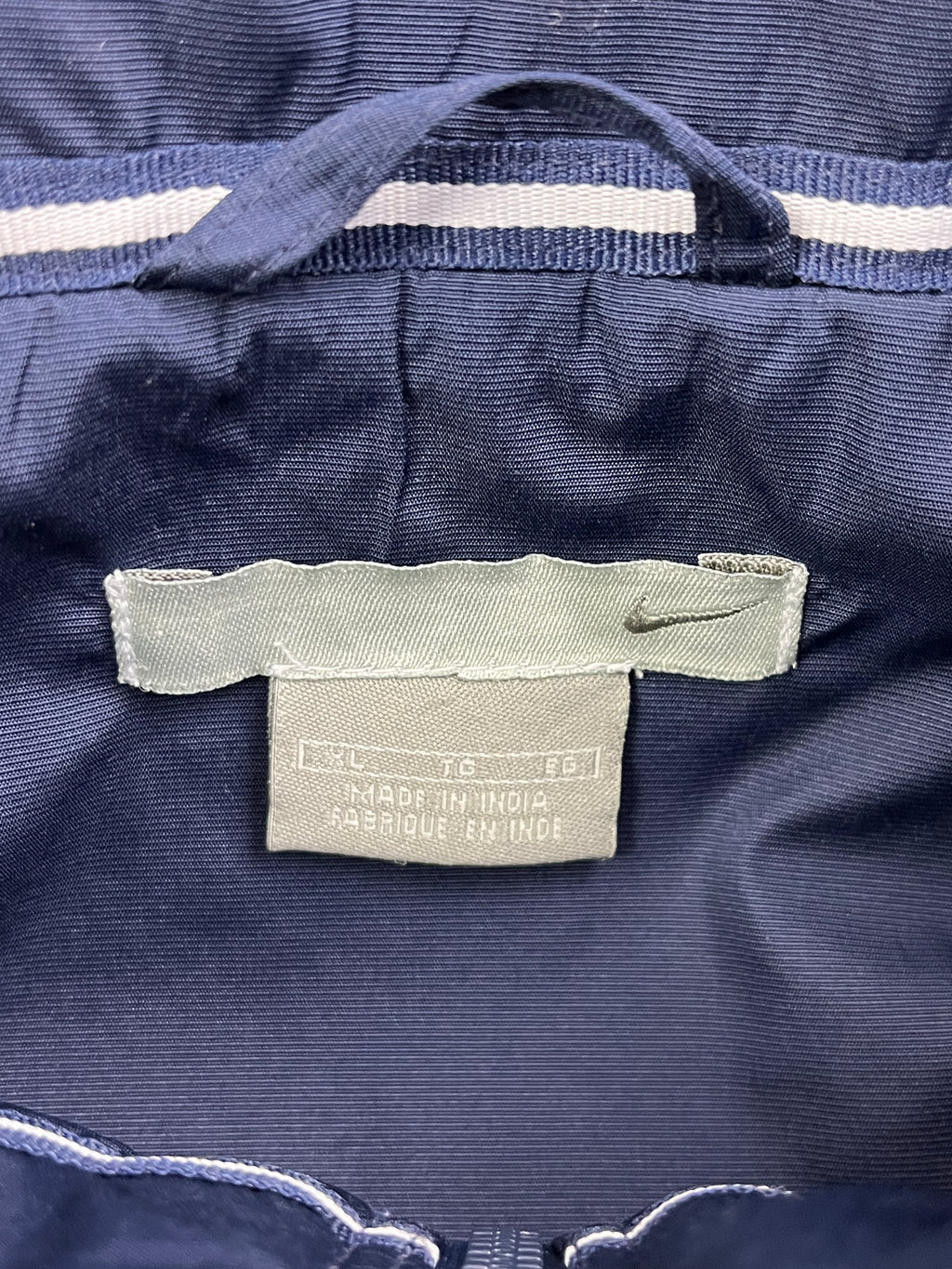 Nike Vintage Trainingsjacke Y2K Marineblau Weiß XL
