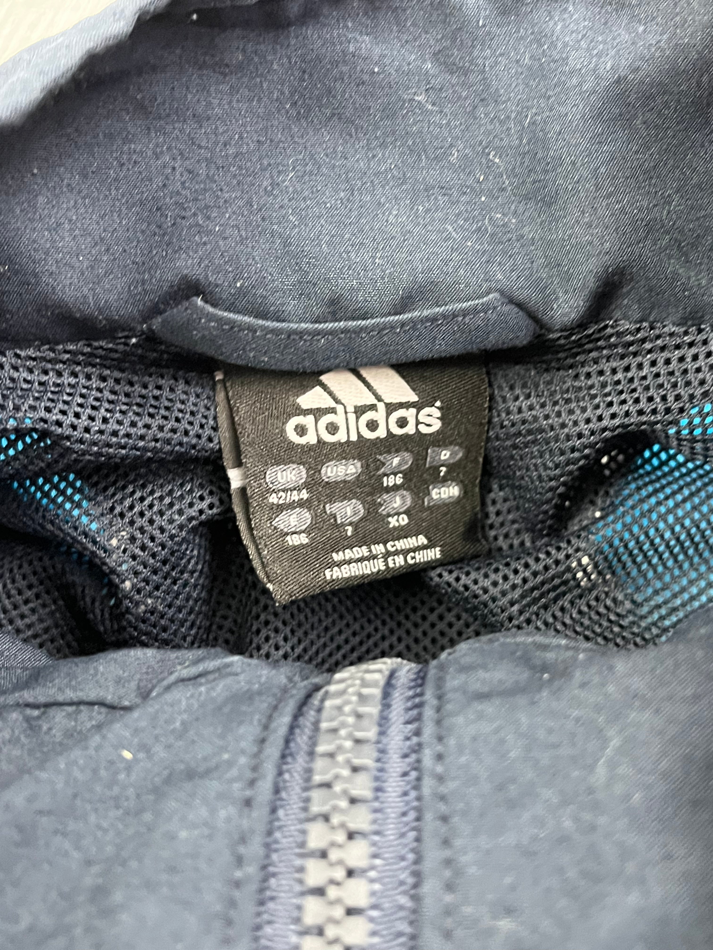 Adidas Vintage Olympique Marseille Trainingsjacke Dunkelblau Hellblau L