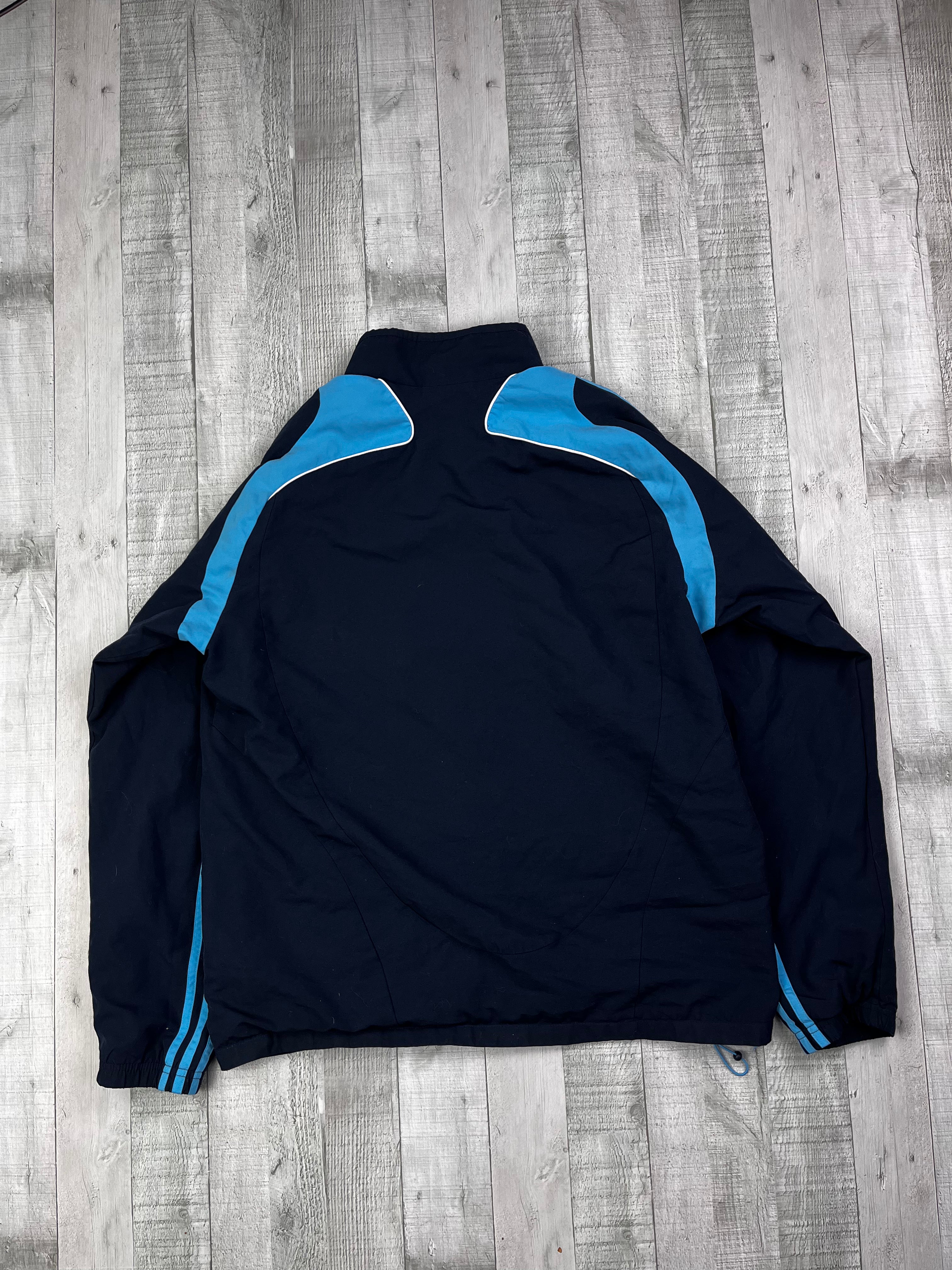 Adidas Vintage Olympique Marseille Trainingsjacke Dunkelblau Hellblau L