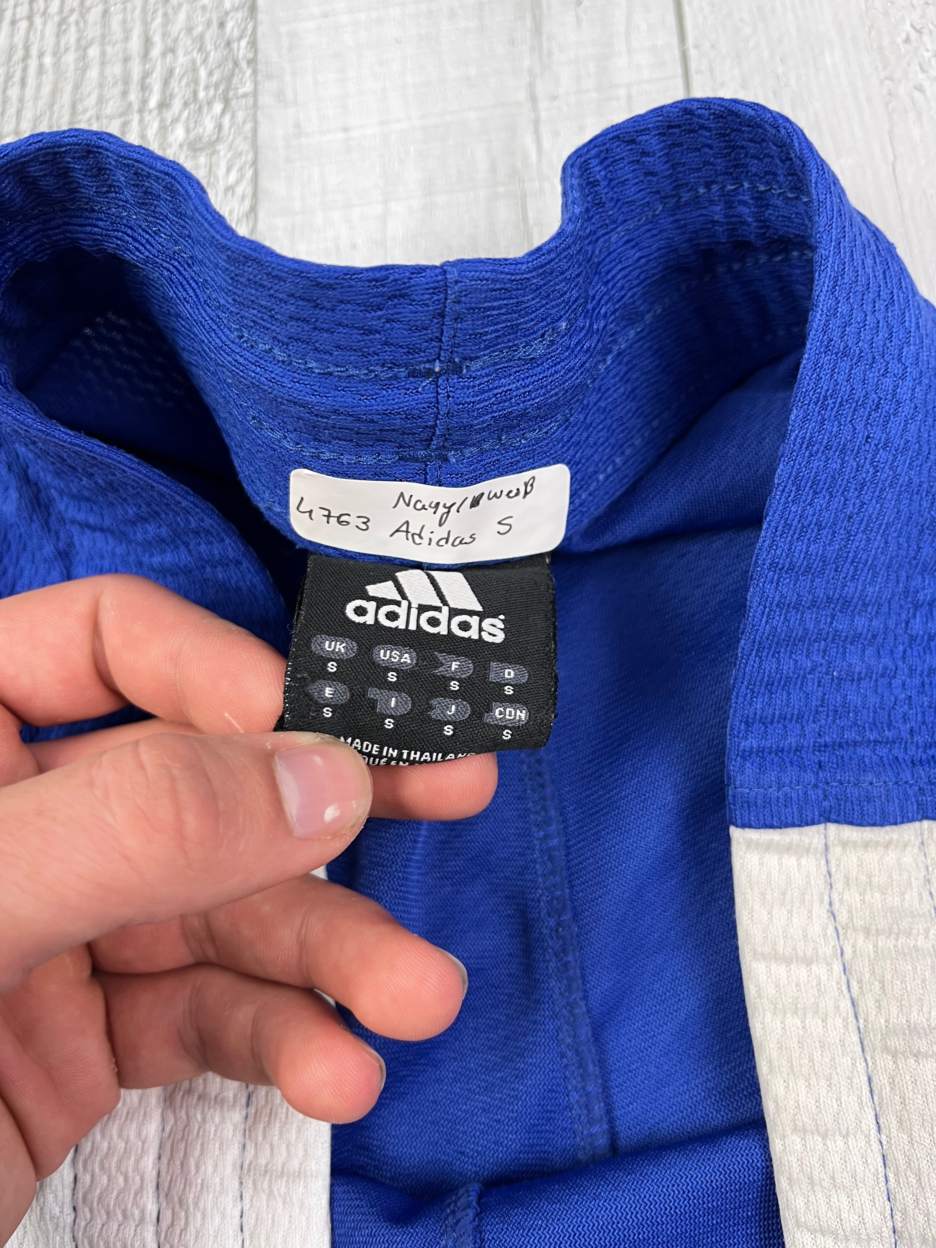 Adidas Vintage Basketball Hose Y2K Blau Weiß S