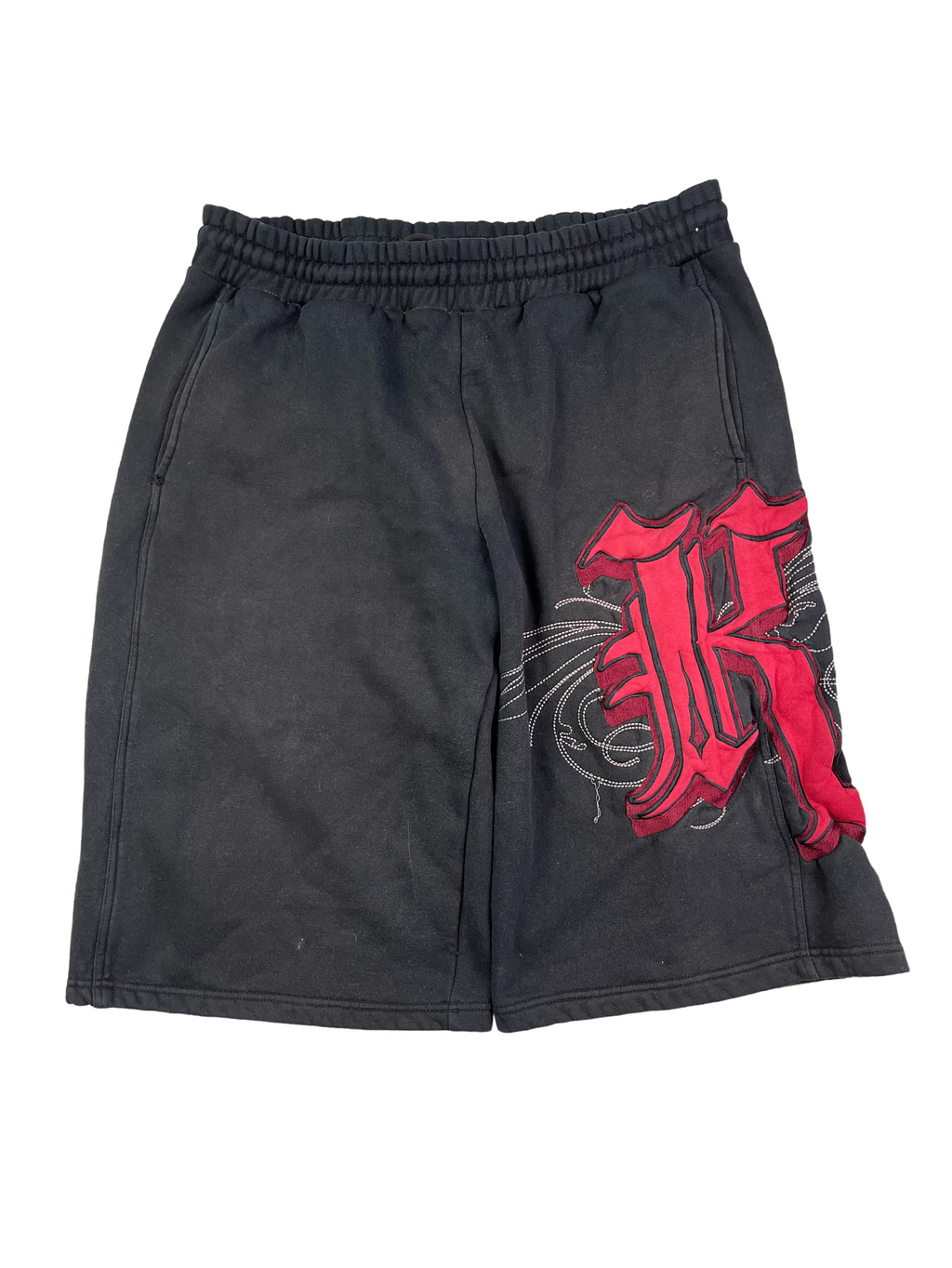 Karl Kani Vintage Kurze Hose 90s Schwarz Rot 2XL