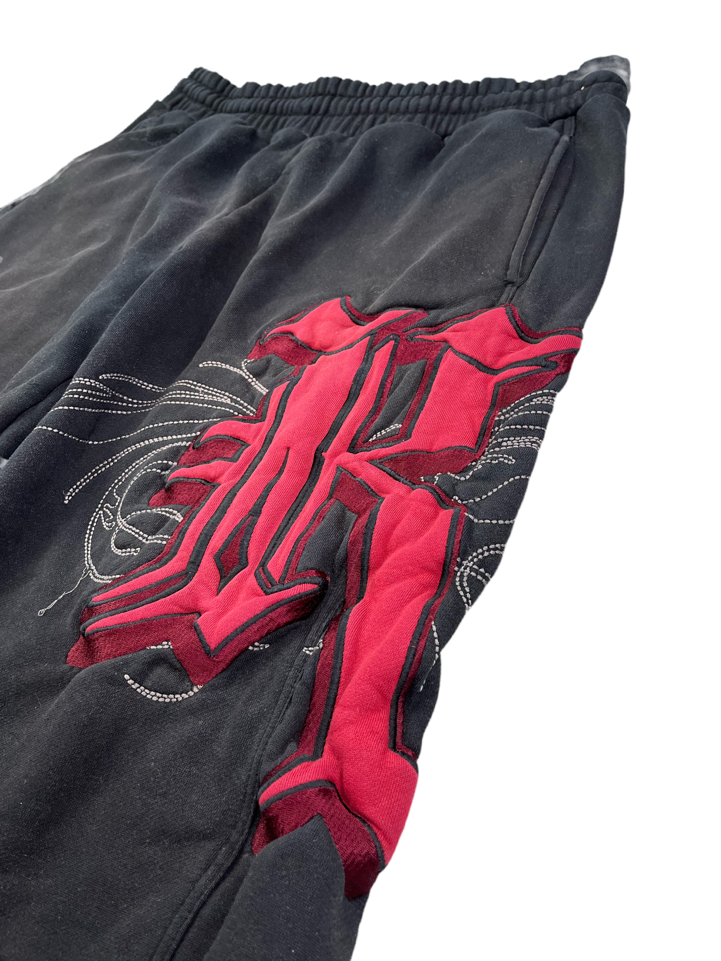 Karl Kani Vintage Kurze Hose 90s Schwarz Rot 2XL