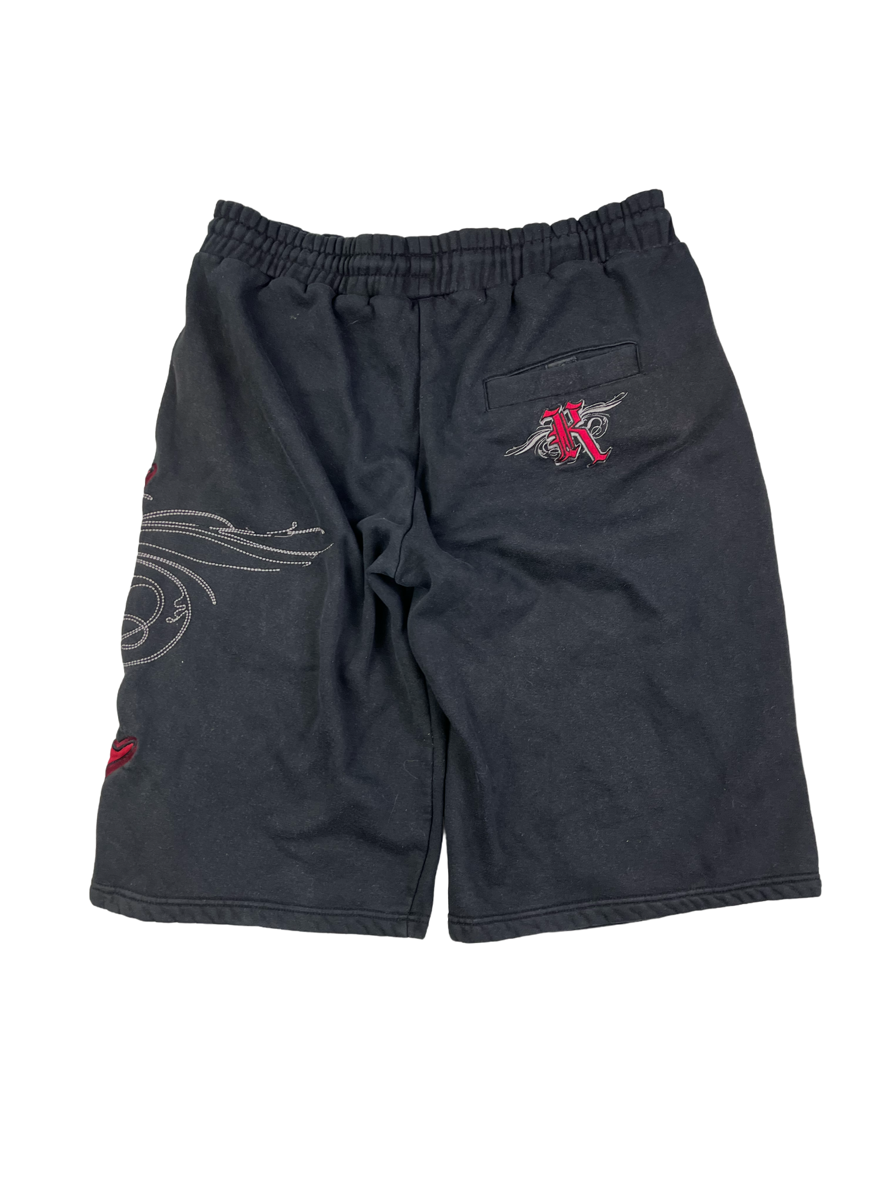 Karl Kani Vintage Kurze Hose 90s Schwarz Rot 2XL