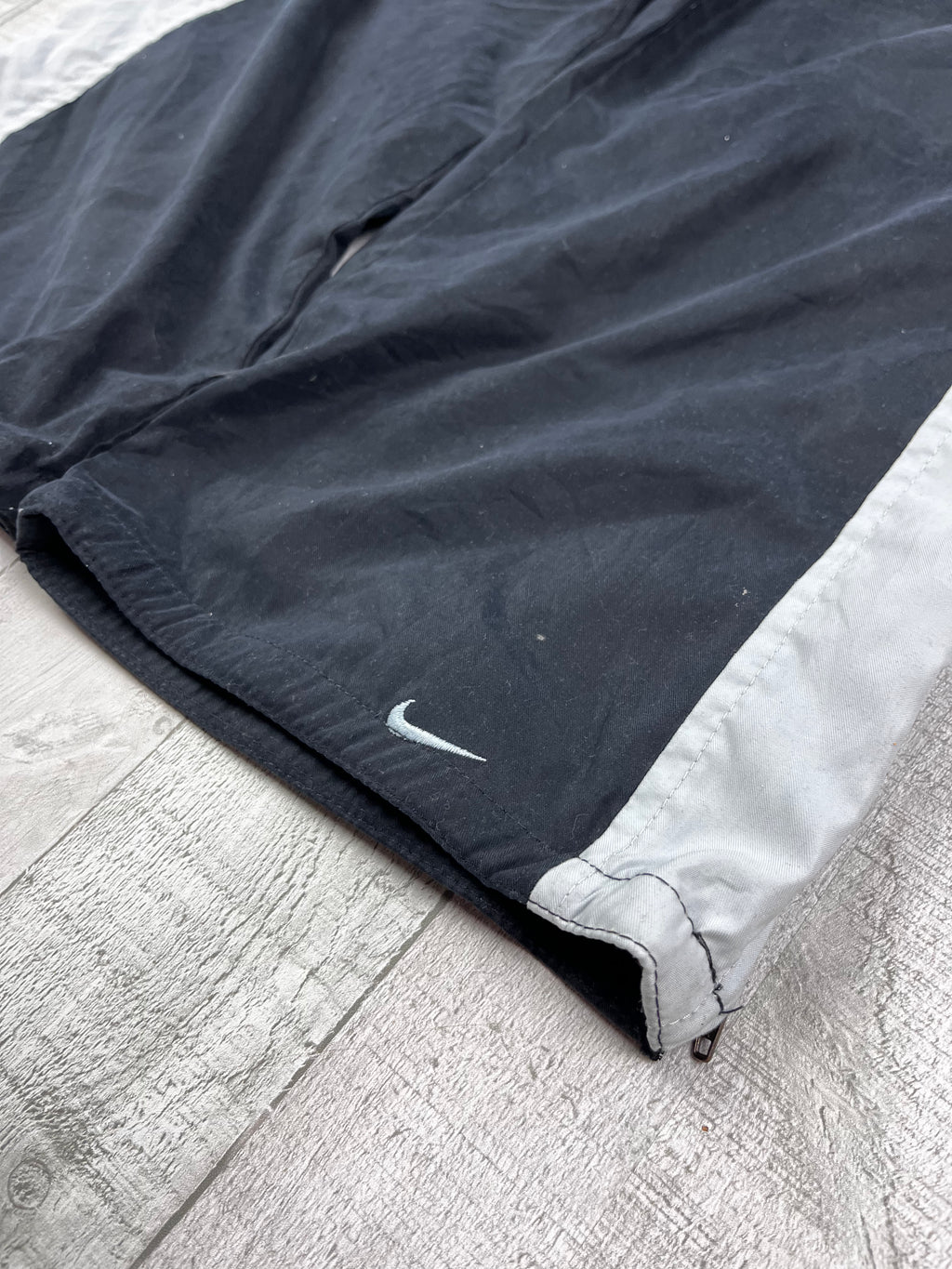 Nike Vintage Trackpants Y2K Schwarz Weiß S