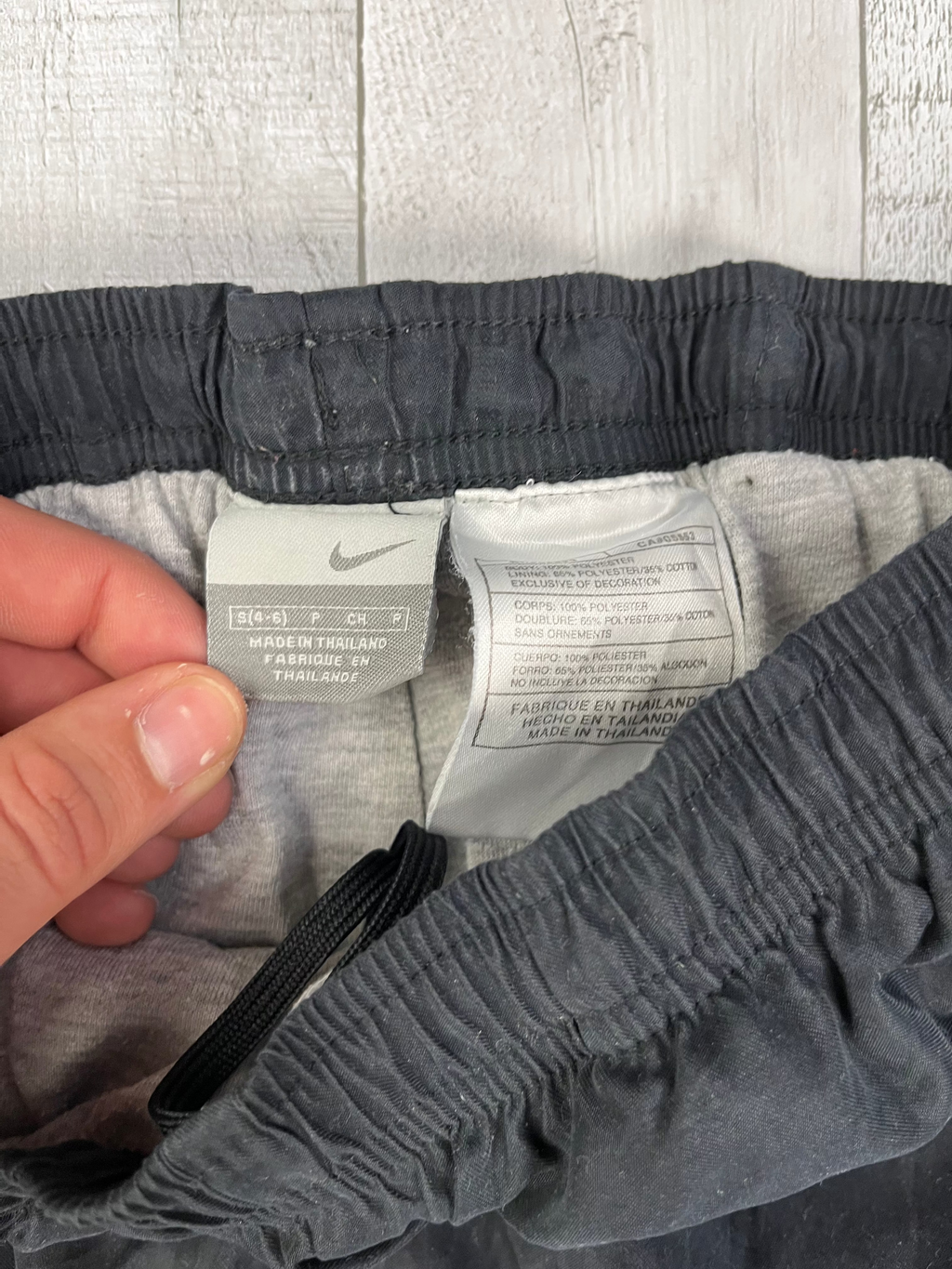 Nike Vintage Trackpants Y2K Schwarz Weiß S