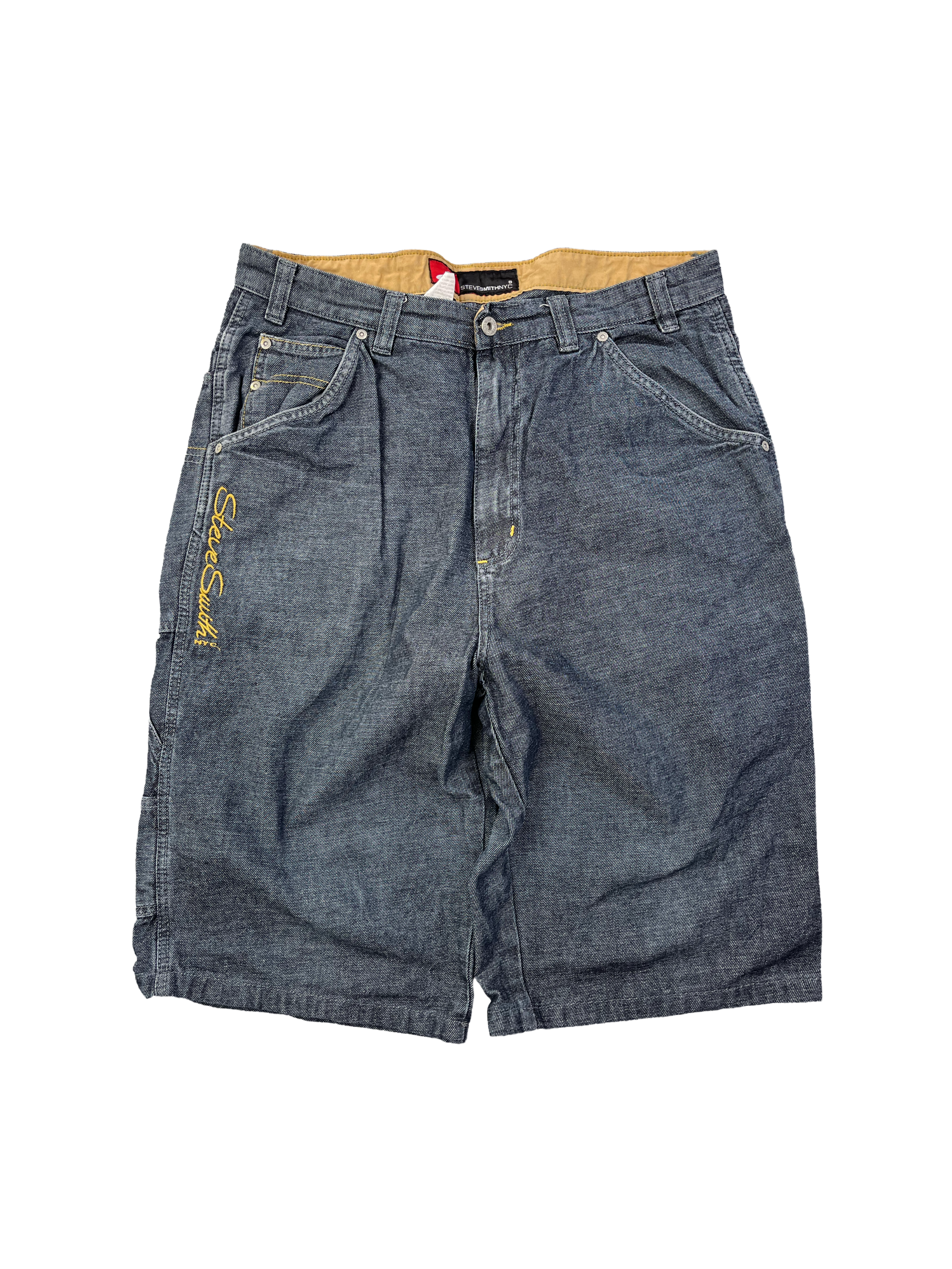 Steve Smith Vintage Jeans Shorts 90s Blaugrau XL