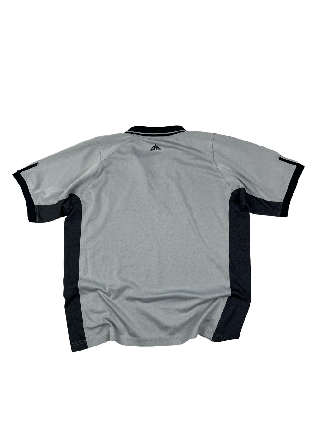 Adidas Vintage Poloshirt Sport 90s Grau Schwarz L