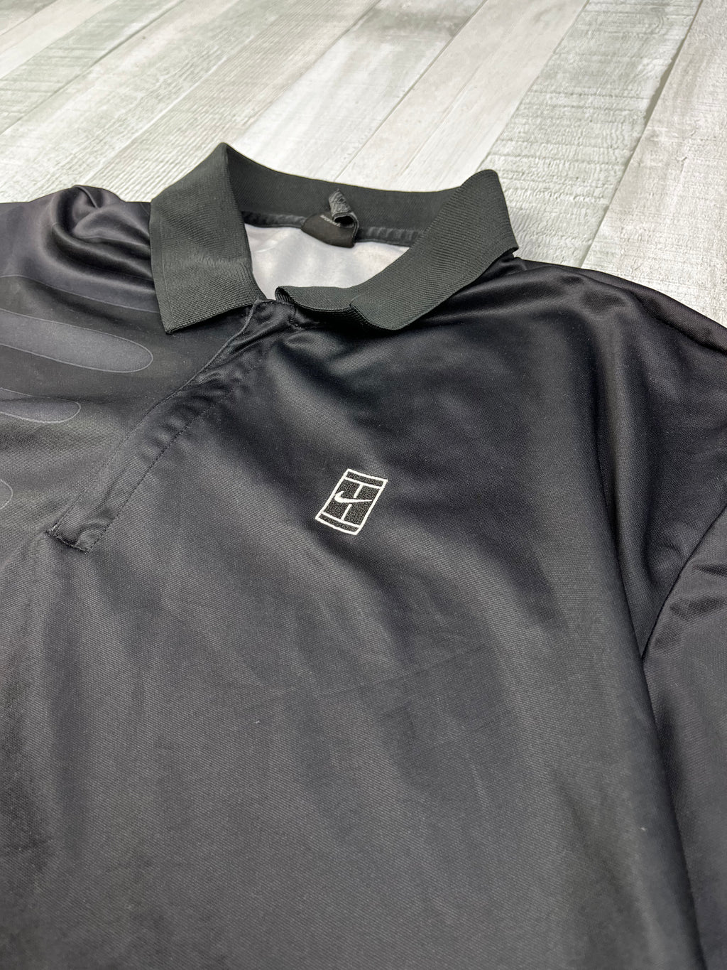 Nike Vintage Poloshirt Sport 90s Schwarz L