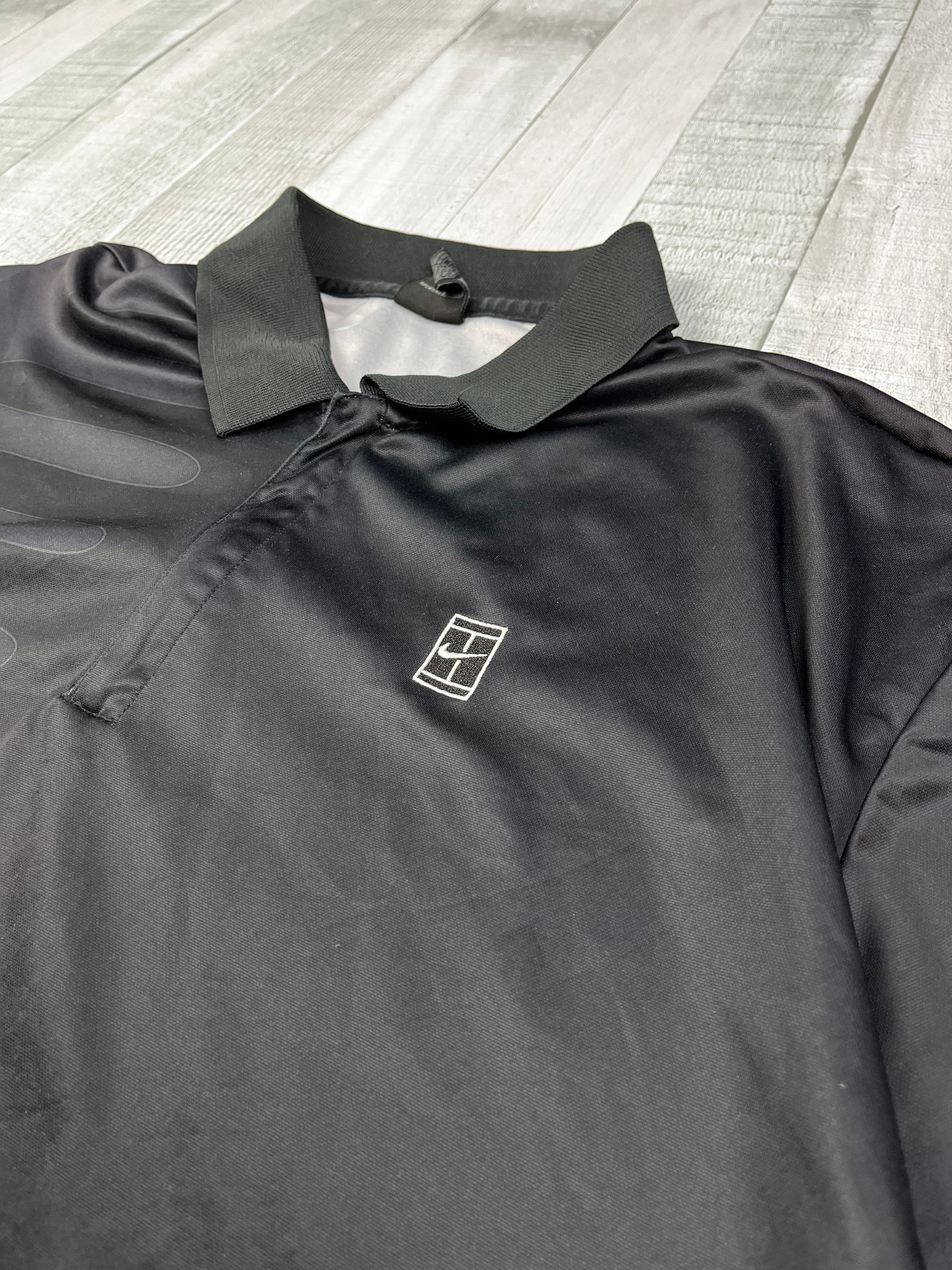 Nike Vintage Poloshirt Sport 90s Schwarz L