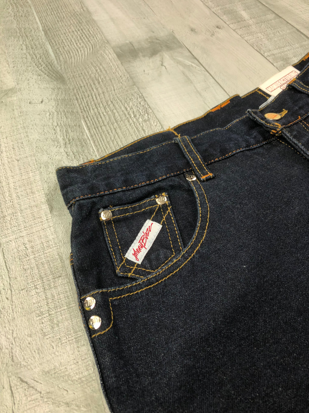 Johnny Blaze Vintage Jeans Shorts Baggy Dunkelblau S