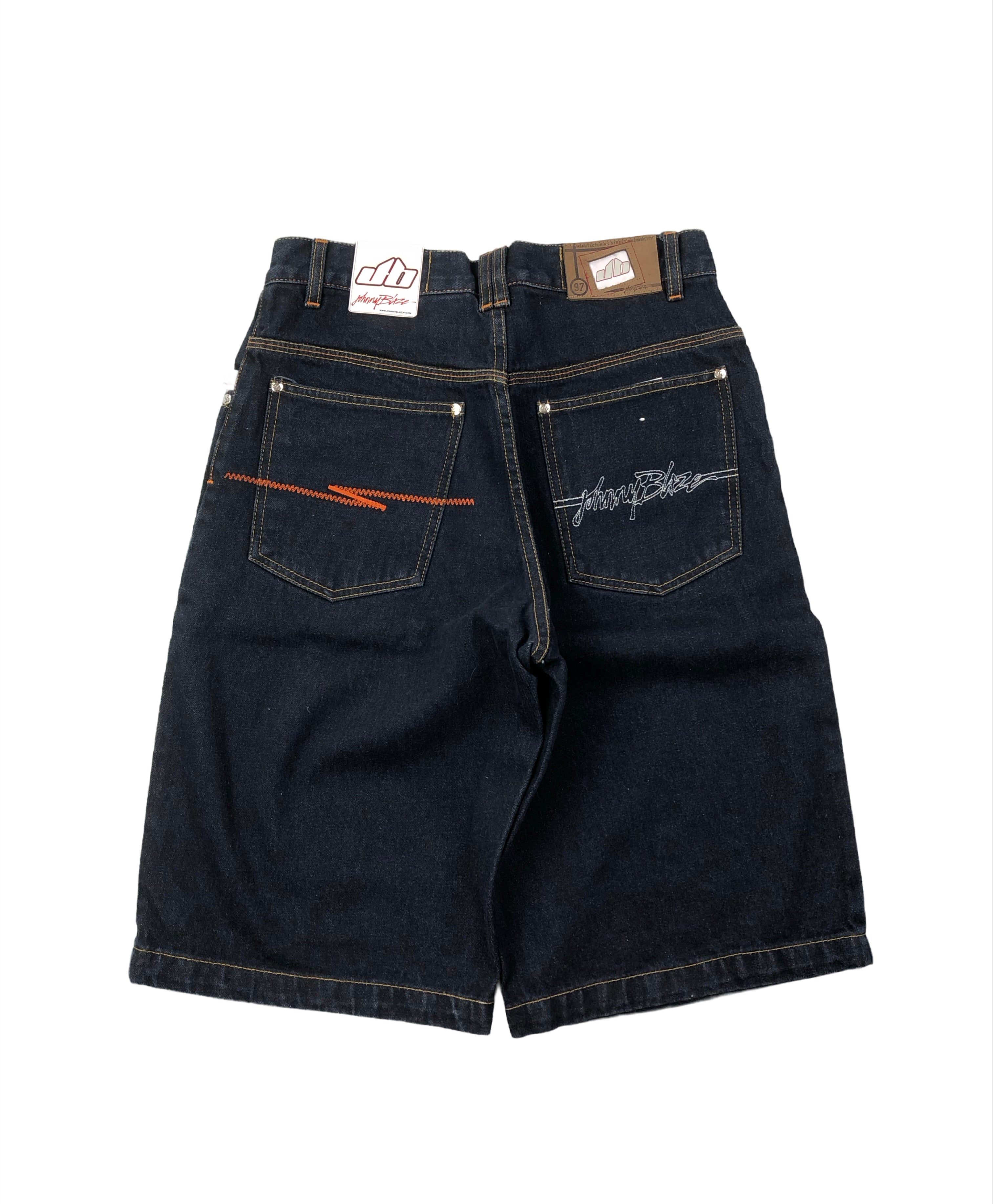 Johnny Blaze Vintage Jeans Shorts Baggy Dunkelblau S