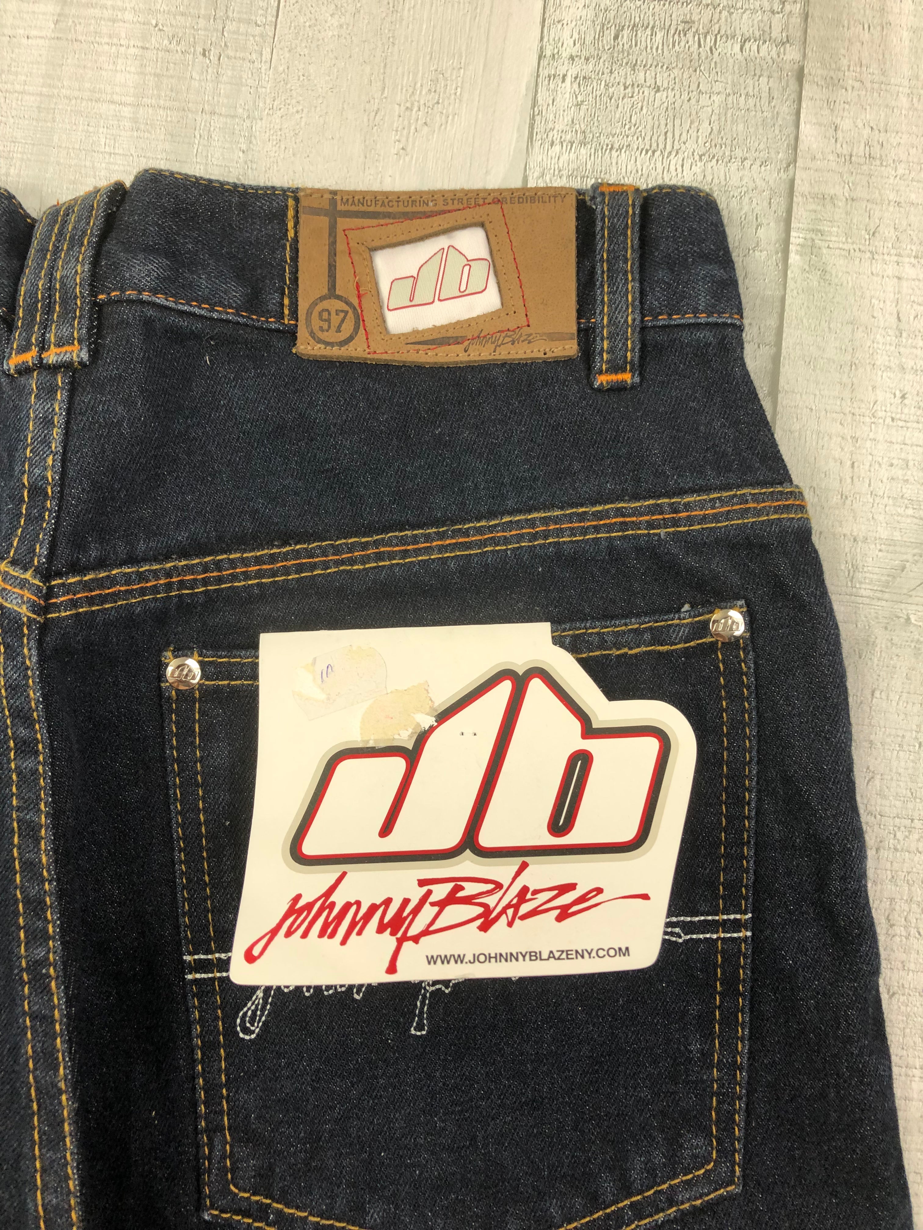 Johnny Blaze Vintage Jeans Shorts Baggy Dunkelblau S