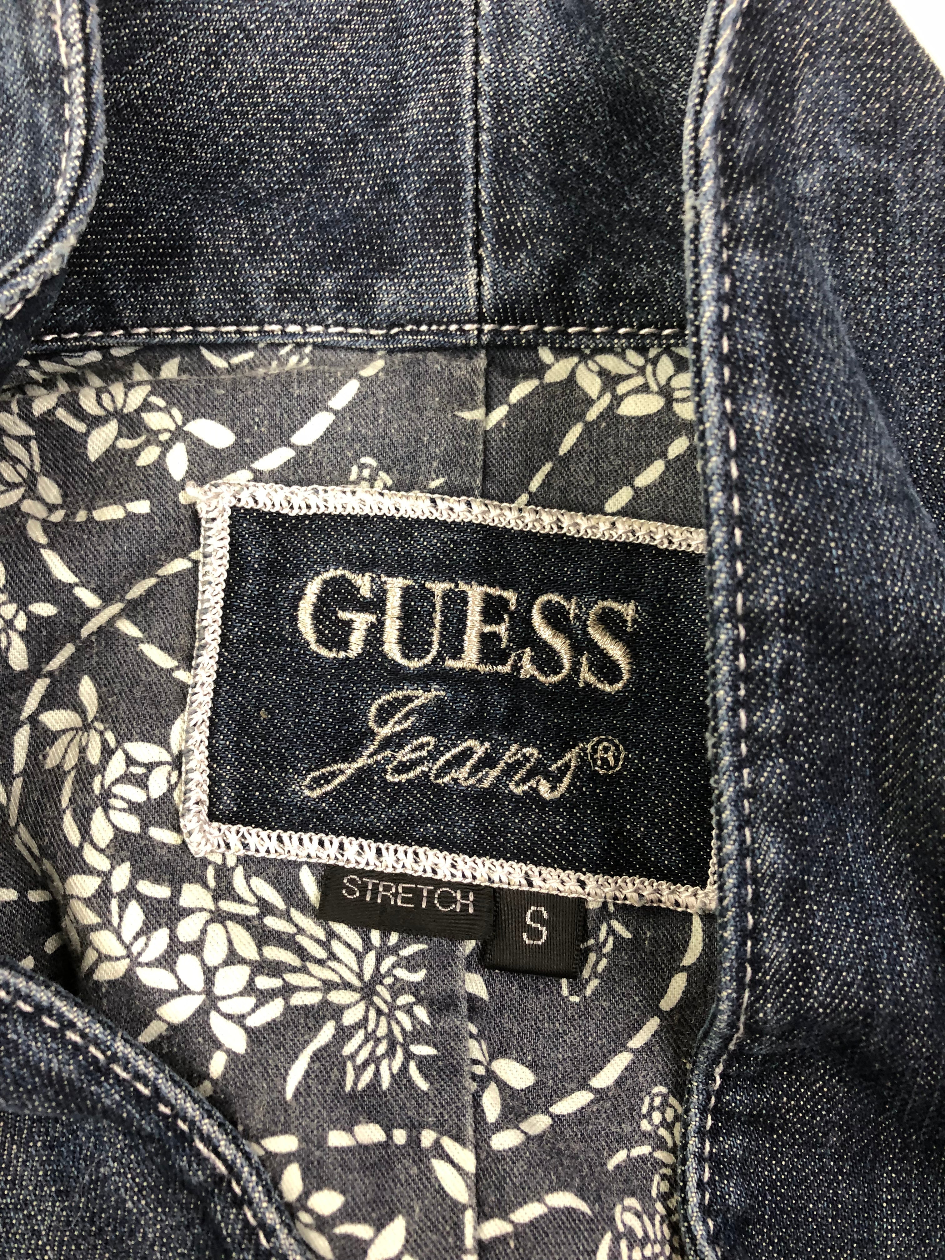 Guess Vintage Damen Set Weste + Jeans 00s Dunkelblau S