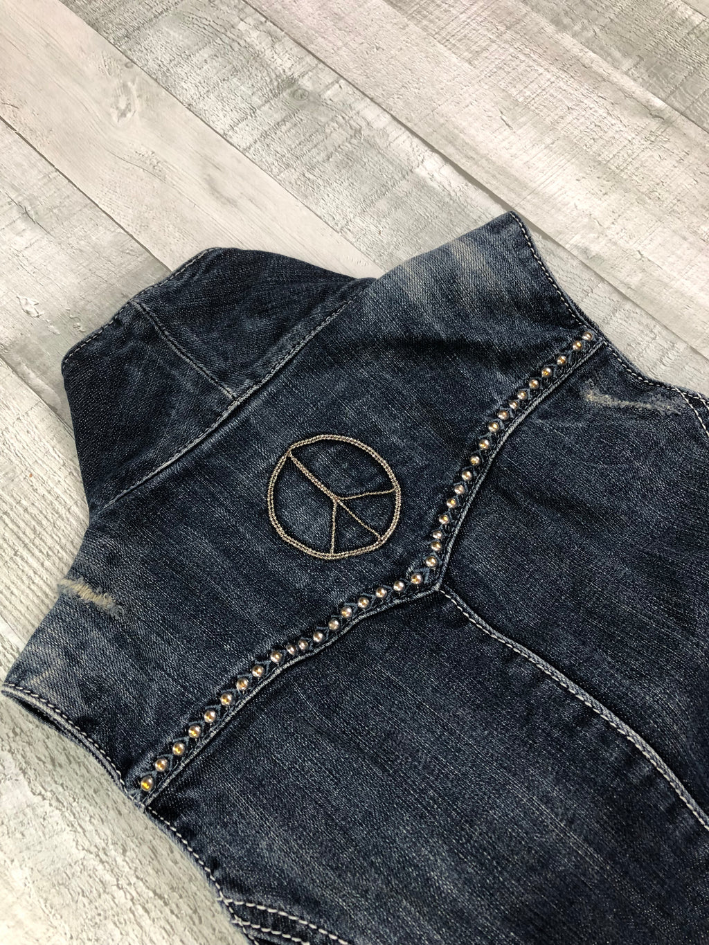 Guess Vintage Damen Set Weste + Jeans 00s Dunkelblau S