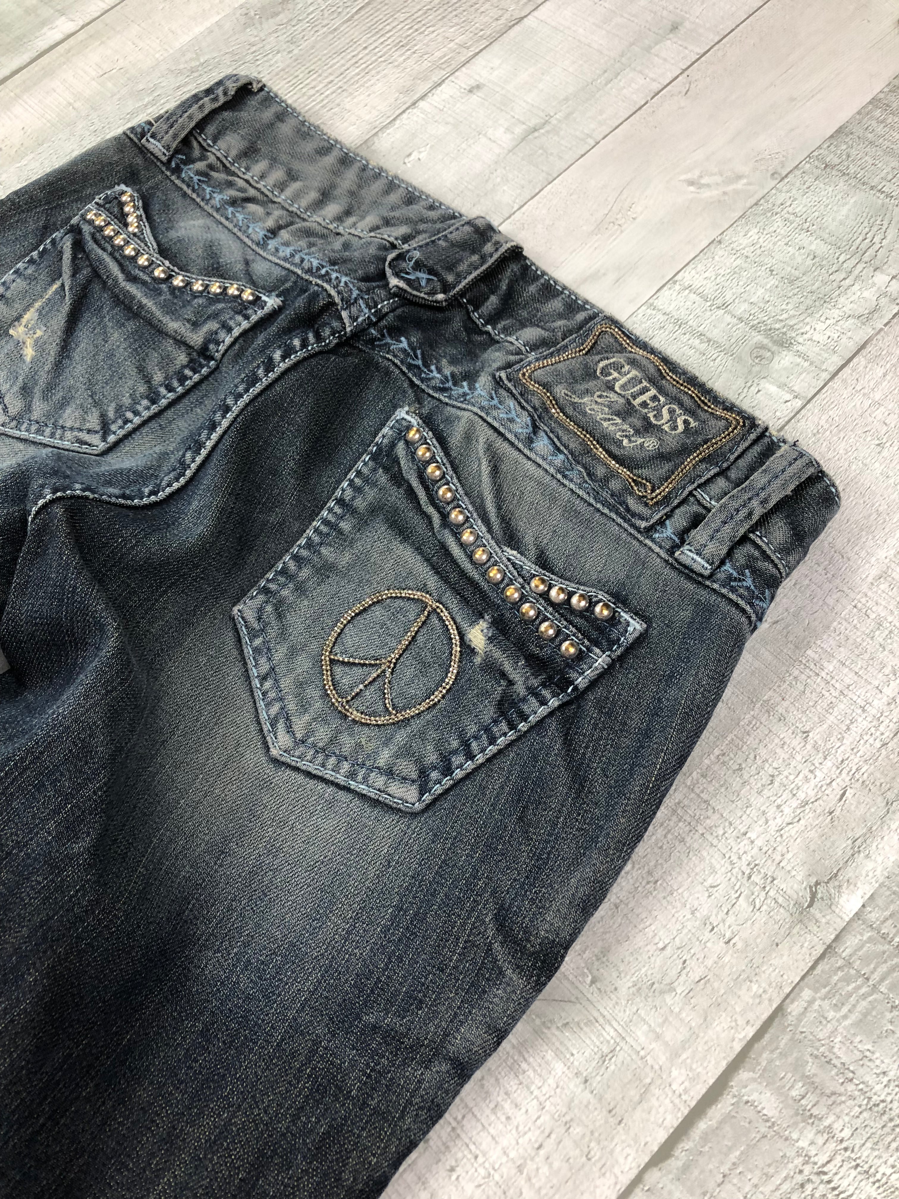 Guess Vintage Damen Set Weste + Jeans 00s Dunkelblau S