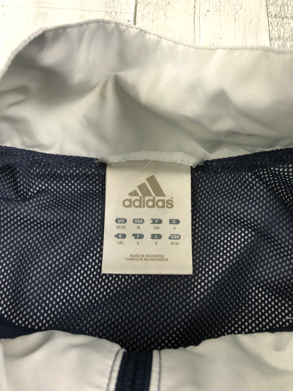 Adidas Vintage Trainingsjacke Y2K Grau Dunkelblau M