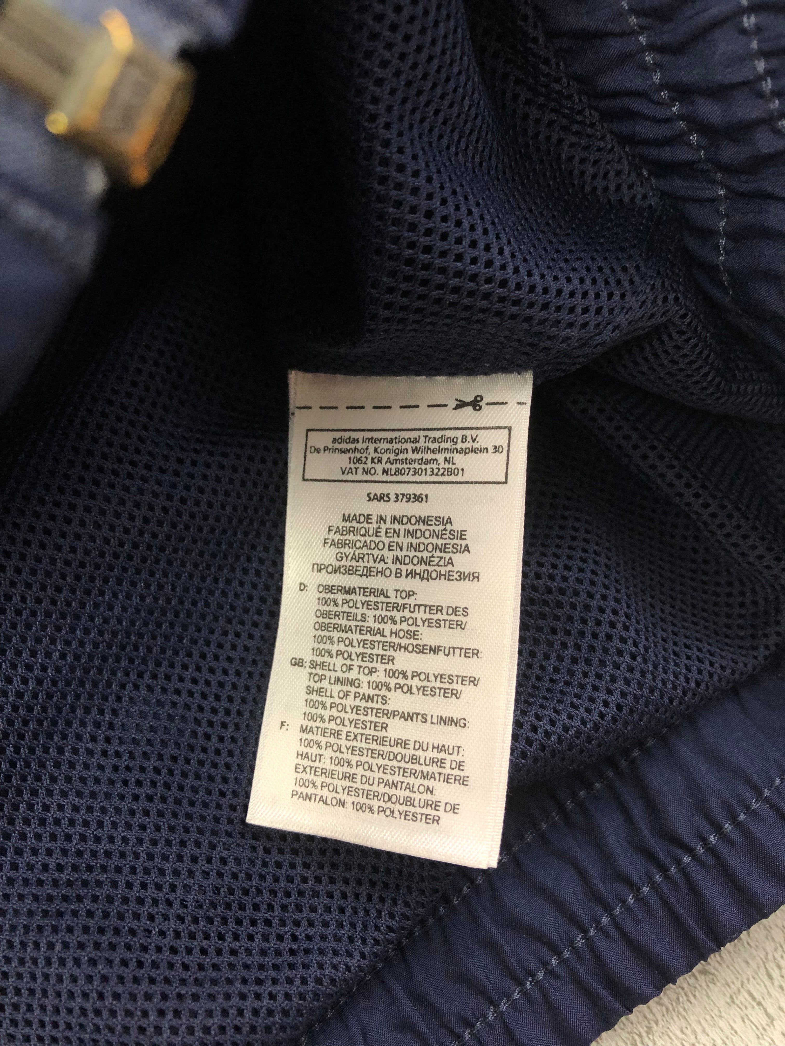 Adidas Vintage Trainingsjacke Y2K Grau Dunkelblau M