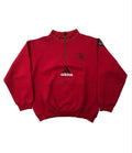 Adidas Equipment Vintage Pullover Zip 90s Rot M