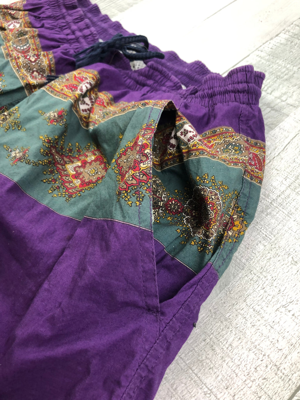 Vintage Badehose 90s Bunt Lila L