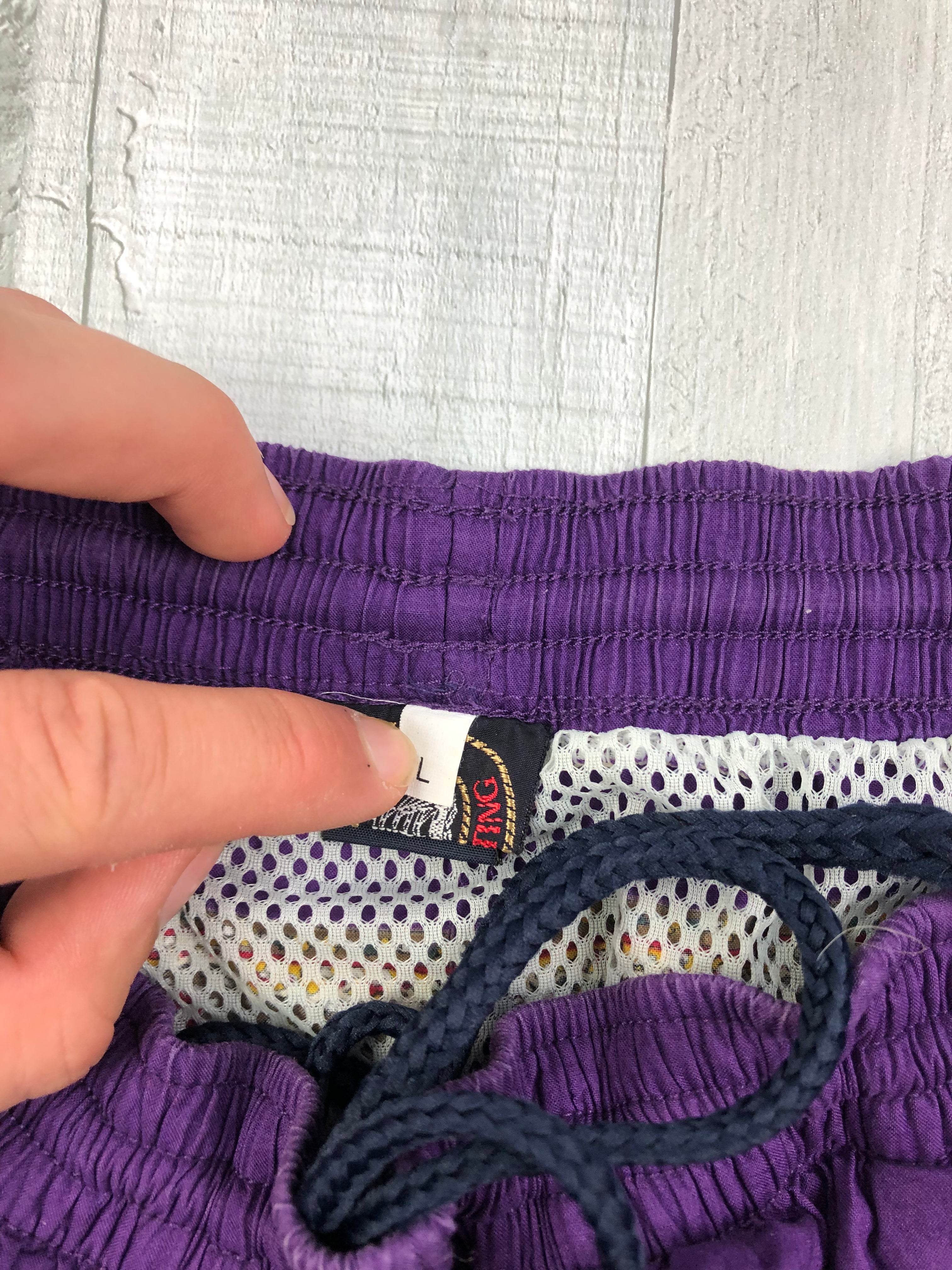 Vintage Badehose 90s Bunt Lila L