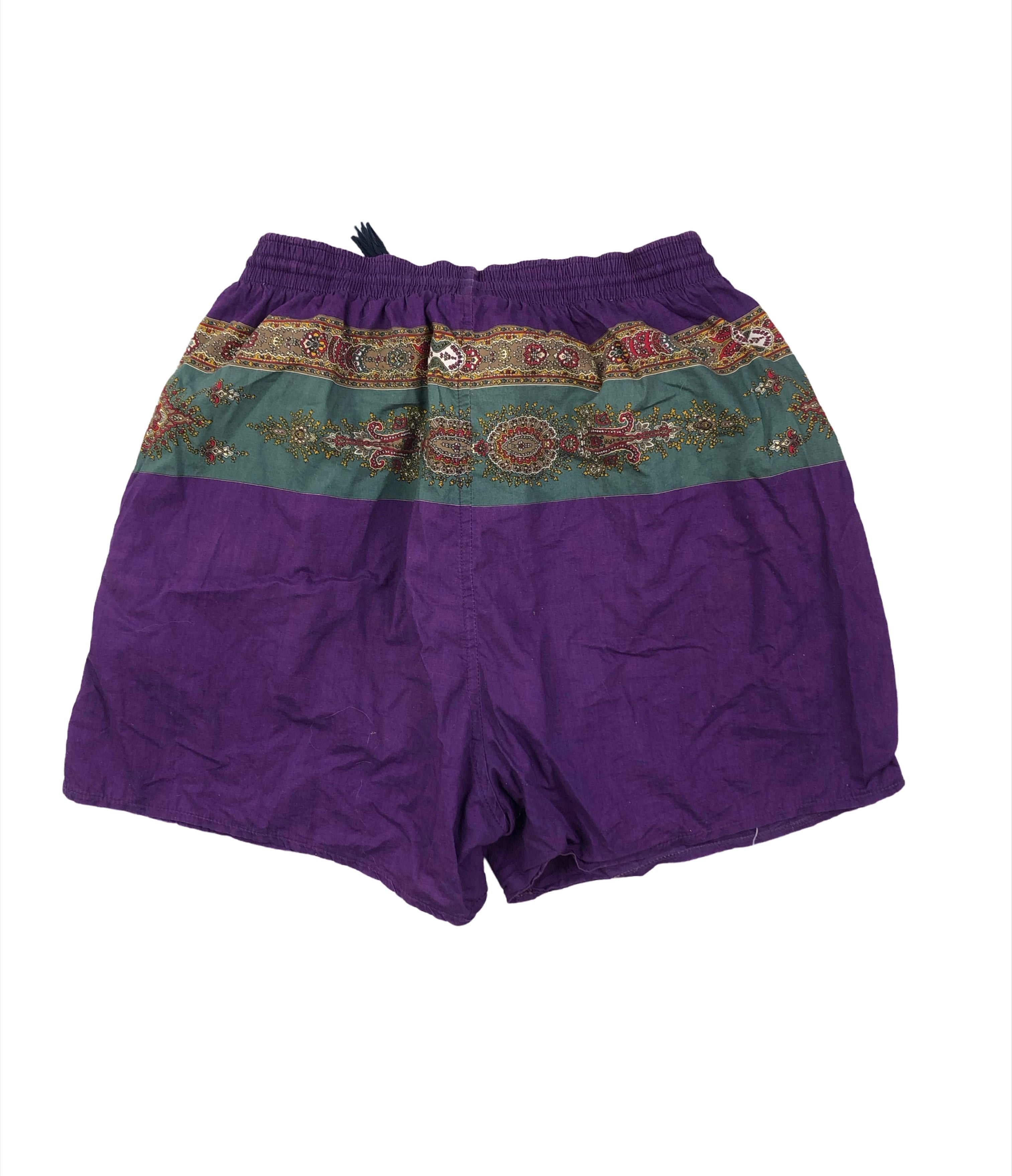 Vintage Badehose 90s Bunt Lila L