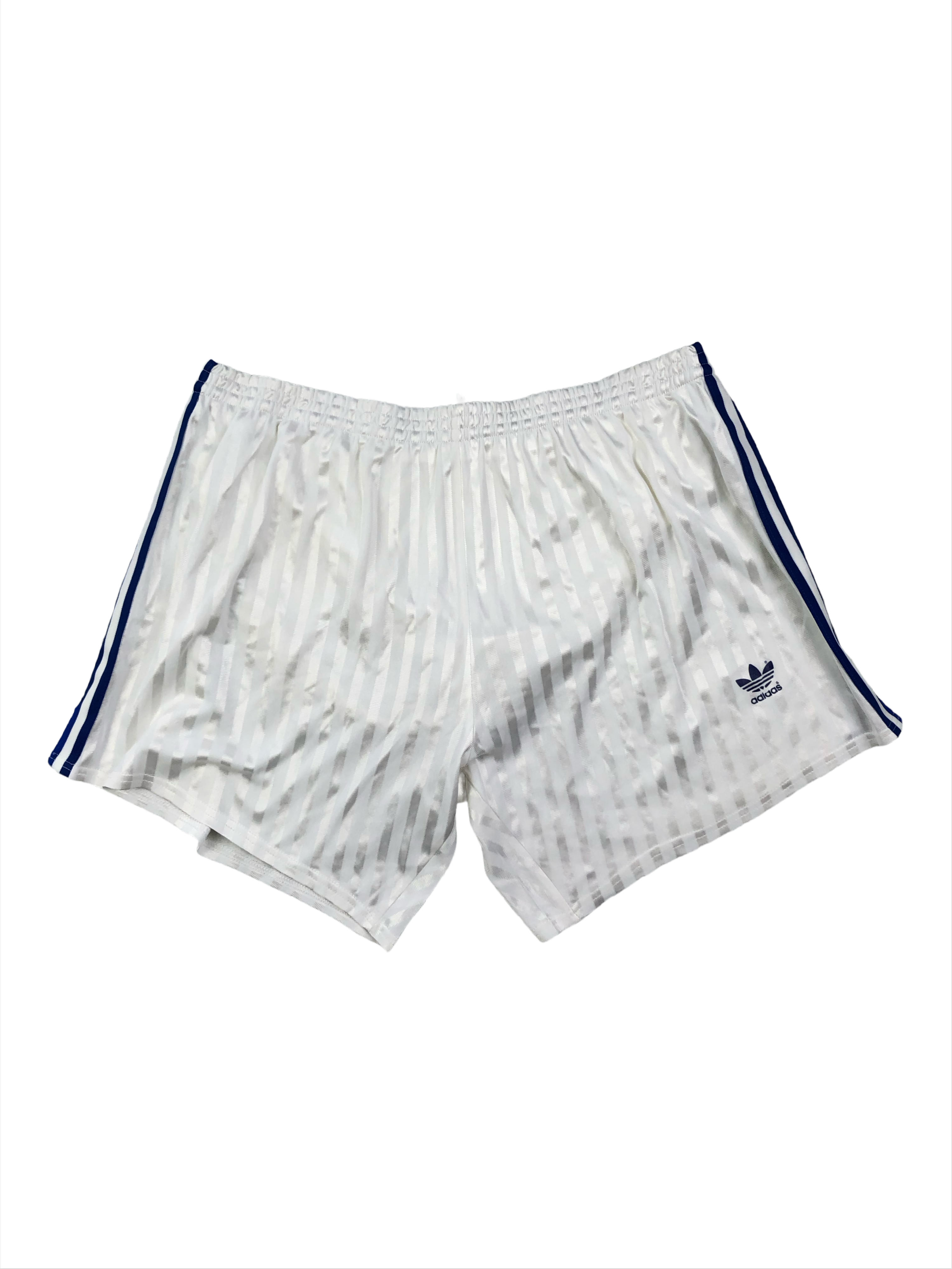 Adidas Vintage Sporthose Sommer 80s Weiß Blau M