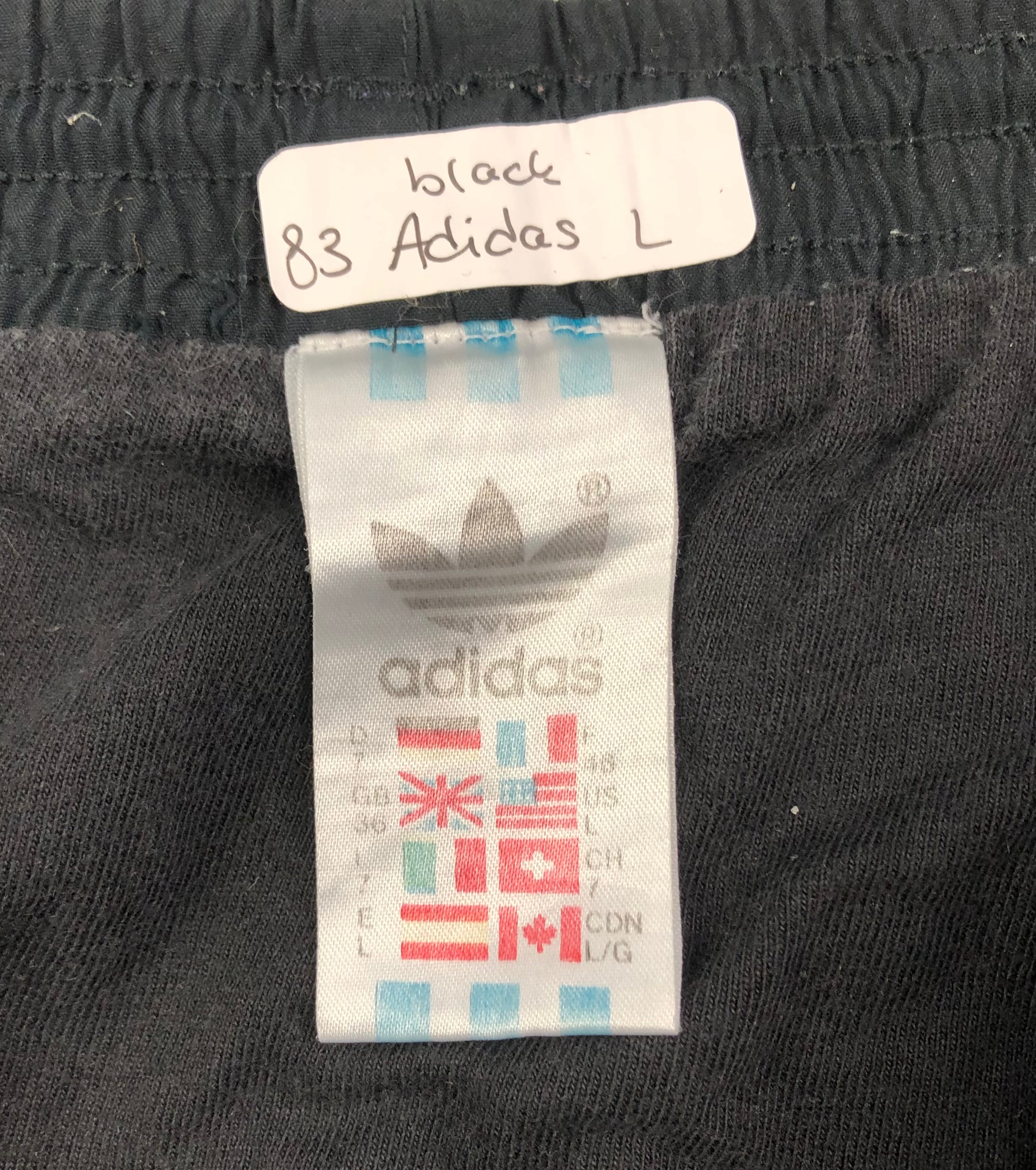 Adidas Vintage Sporthose 90s Schwarz L