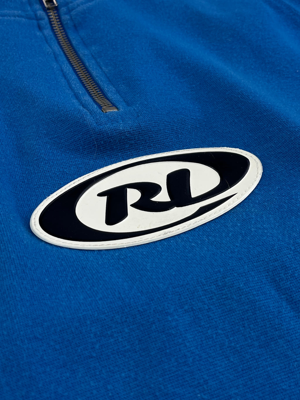 Ralph Lauren Vintage T-Shirt Spandex Zip Blau L