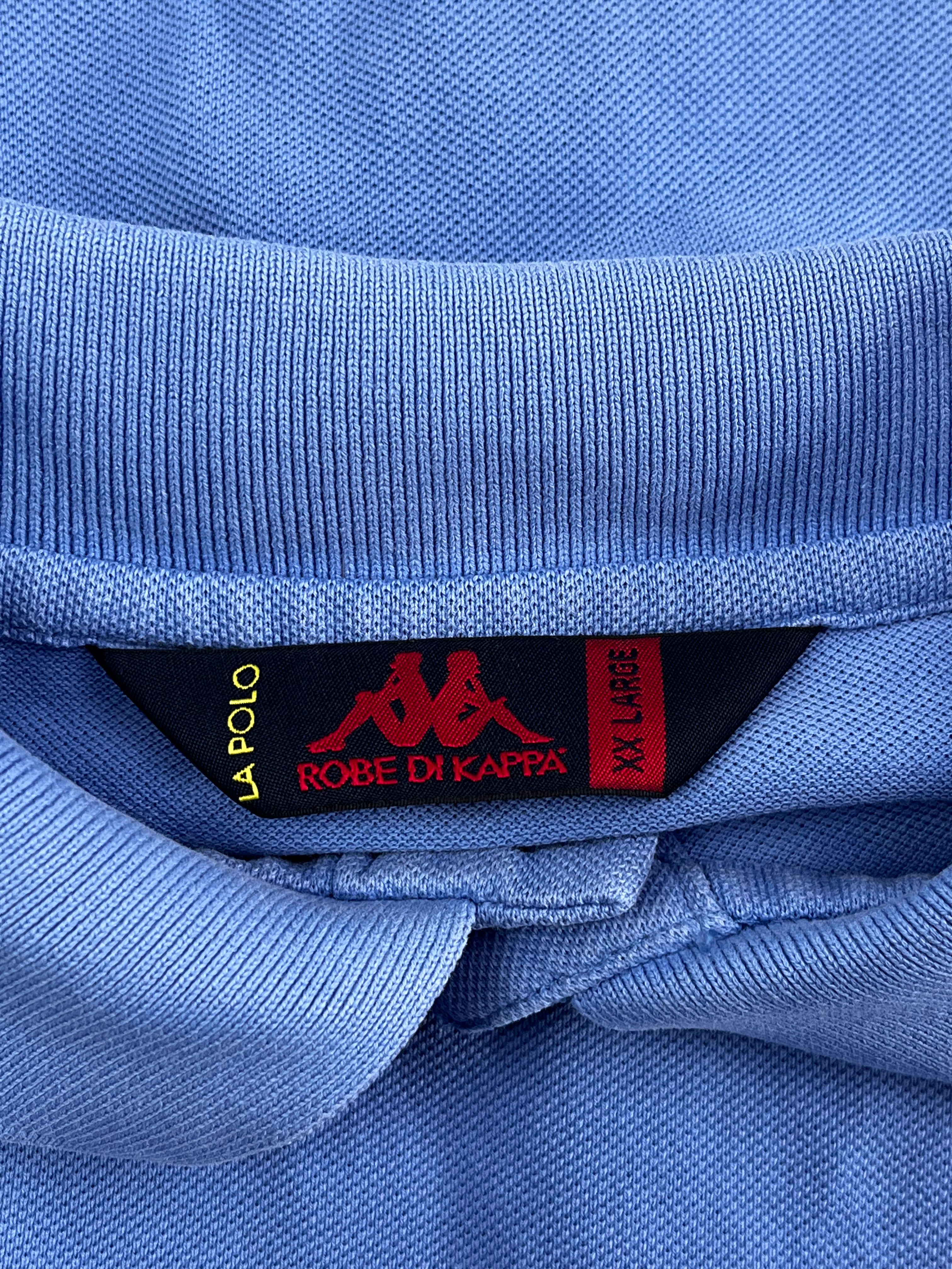 Kappa Vintage Poloshirt Y2K Blau 2XL