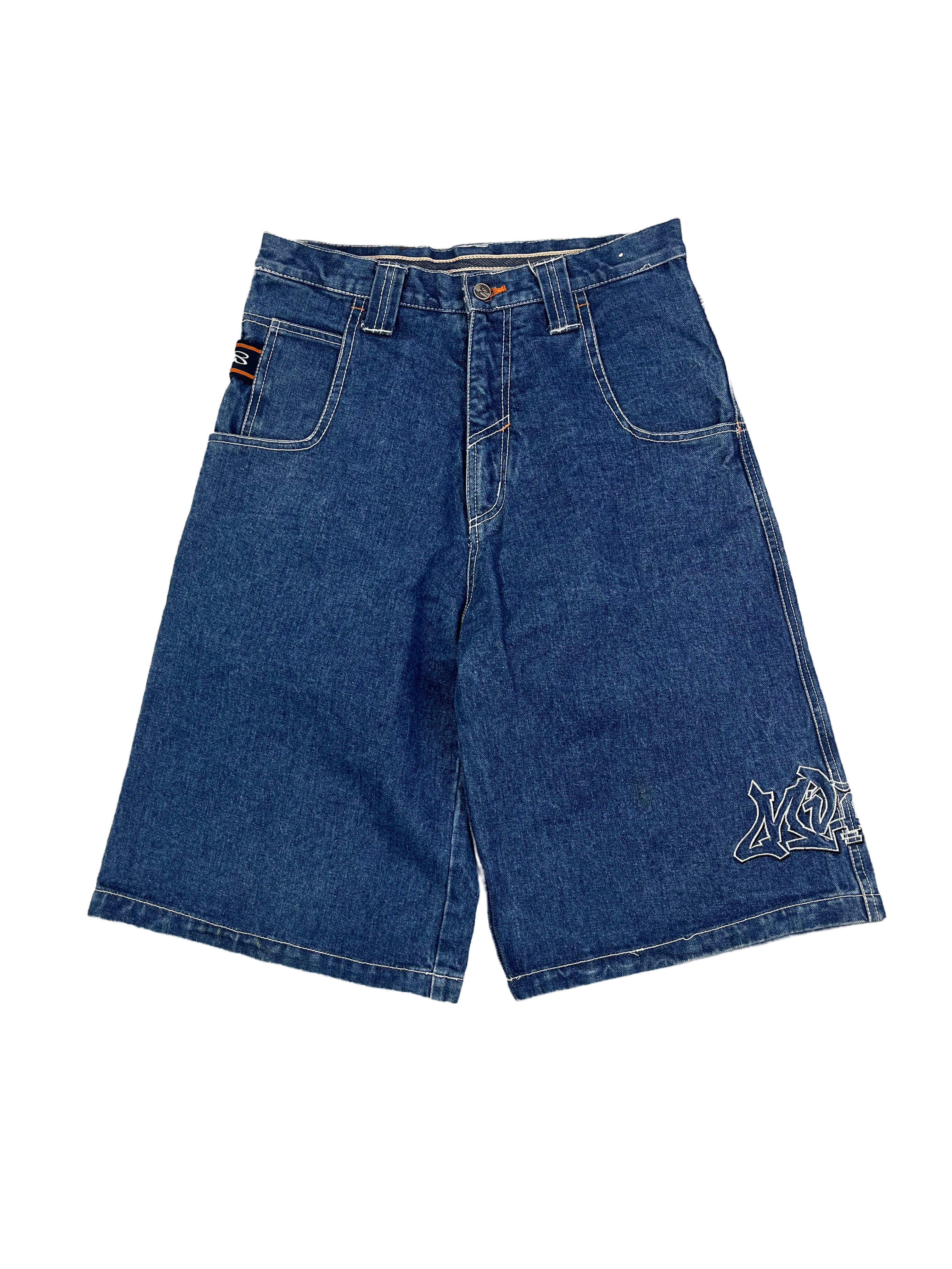 Sir Benni Miles Vintage Jeans Shorts Bestickt 90s Dunkelblau S