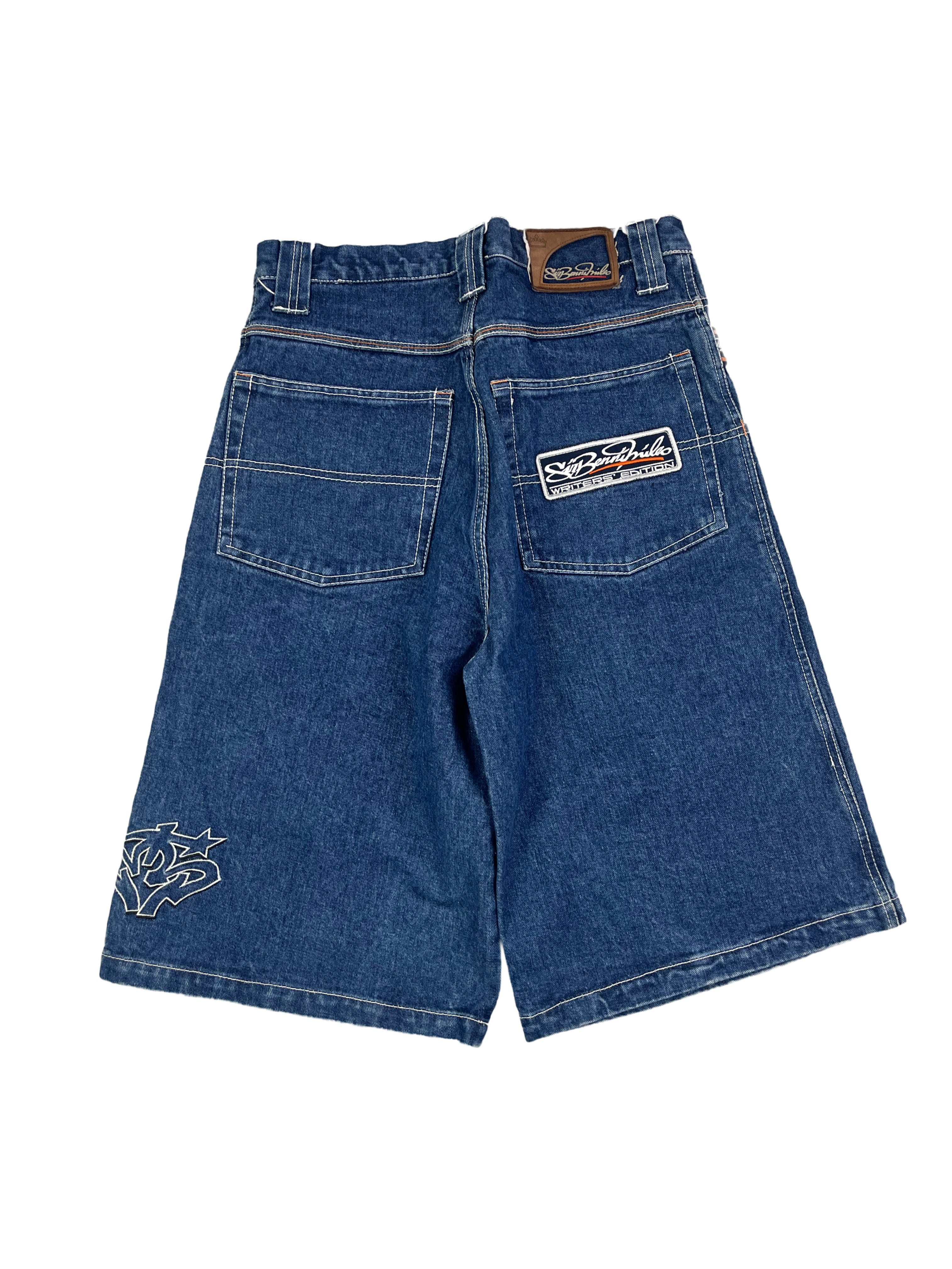 Sir Benni Miles Vintage Jeans Shorts Bestickt 90s Dunkelblau S