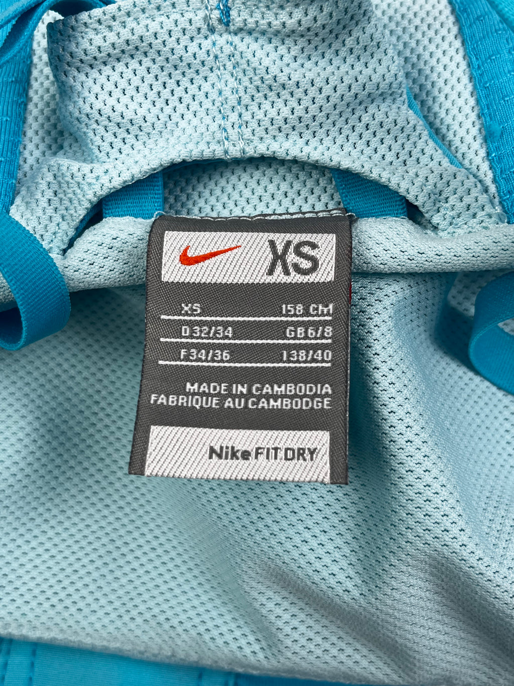 Nike Vintage Damen Top Sport Y2K Hellblau XS