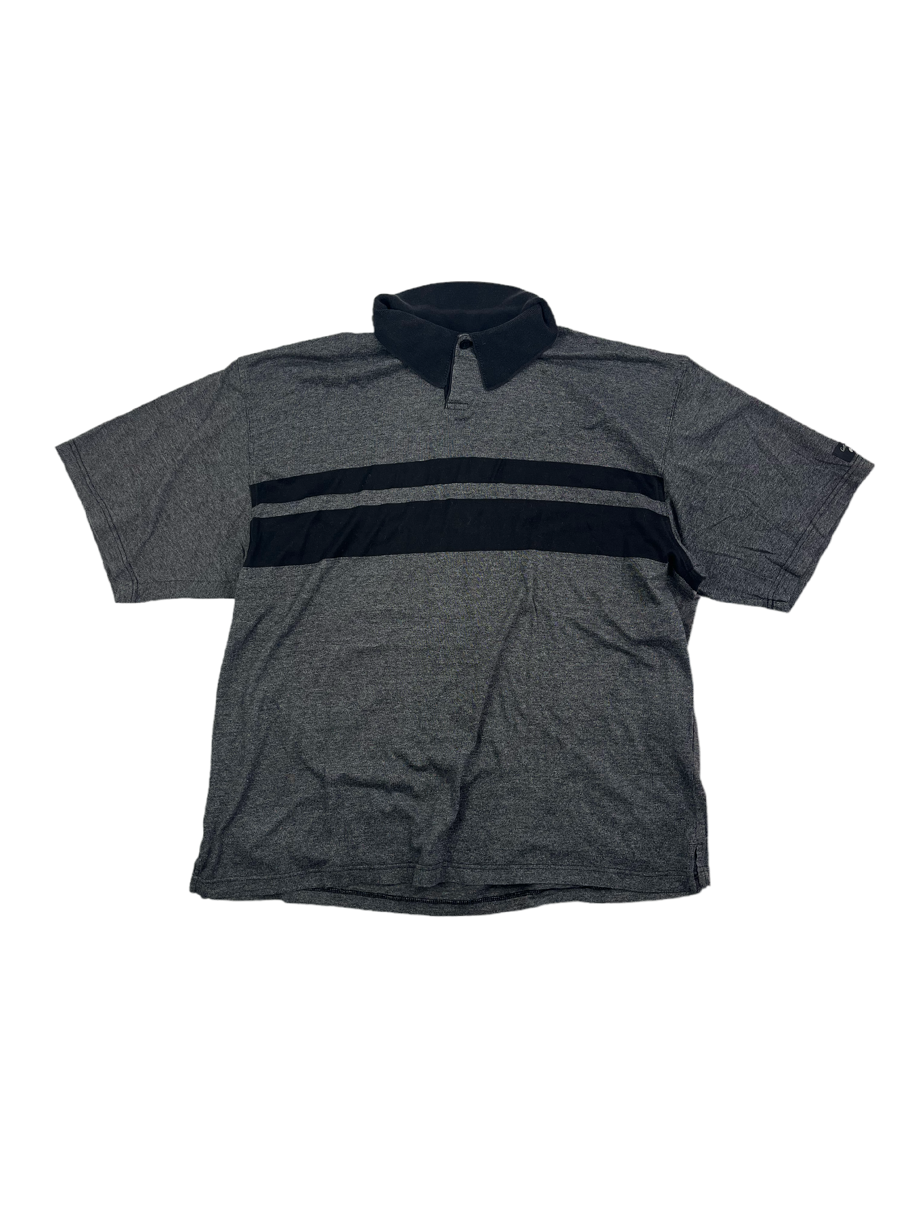 Carlo Colucci Poloshirt Grau Schwarz XXL