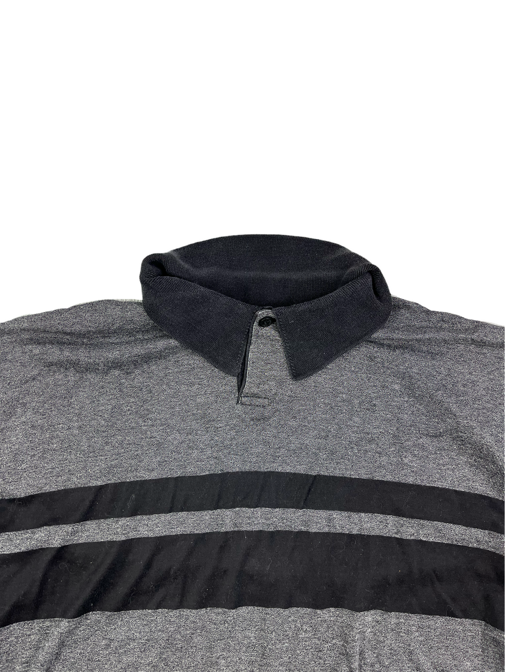 Carlo Colucci Poloshirt Grau Schwarz XXL