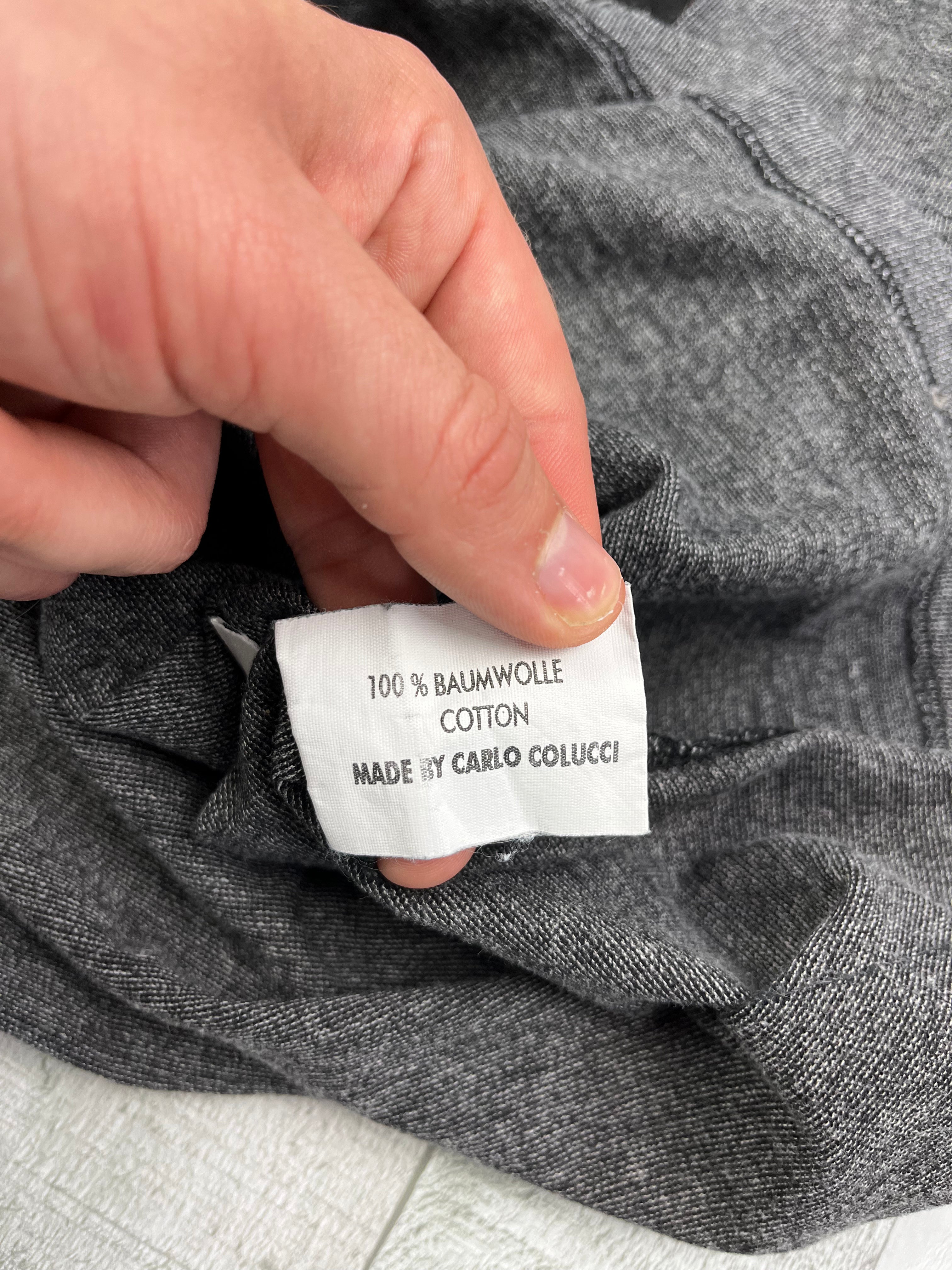 Carlo Colucci Poloshirt Grau Schwarz XXL