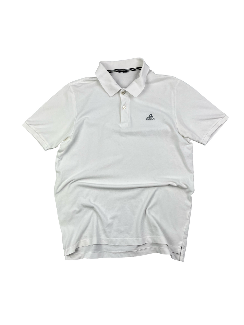 Adidas Vintage Poloshirt Y2K Weiß L