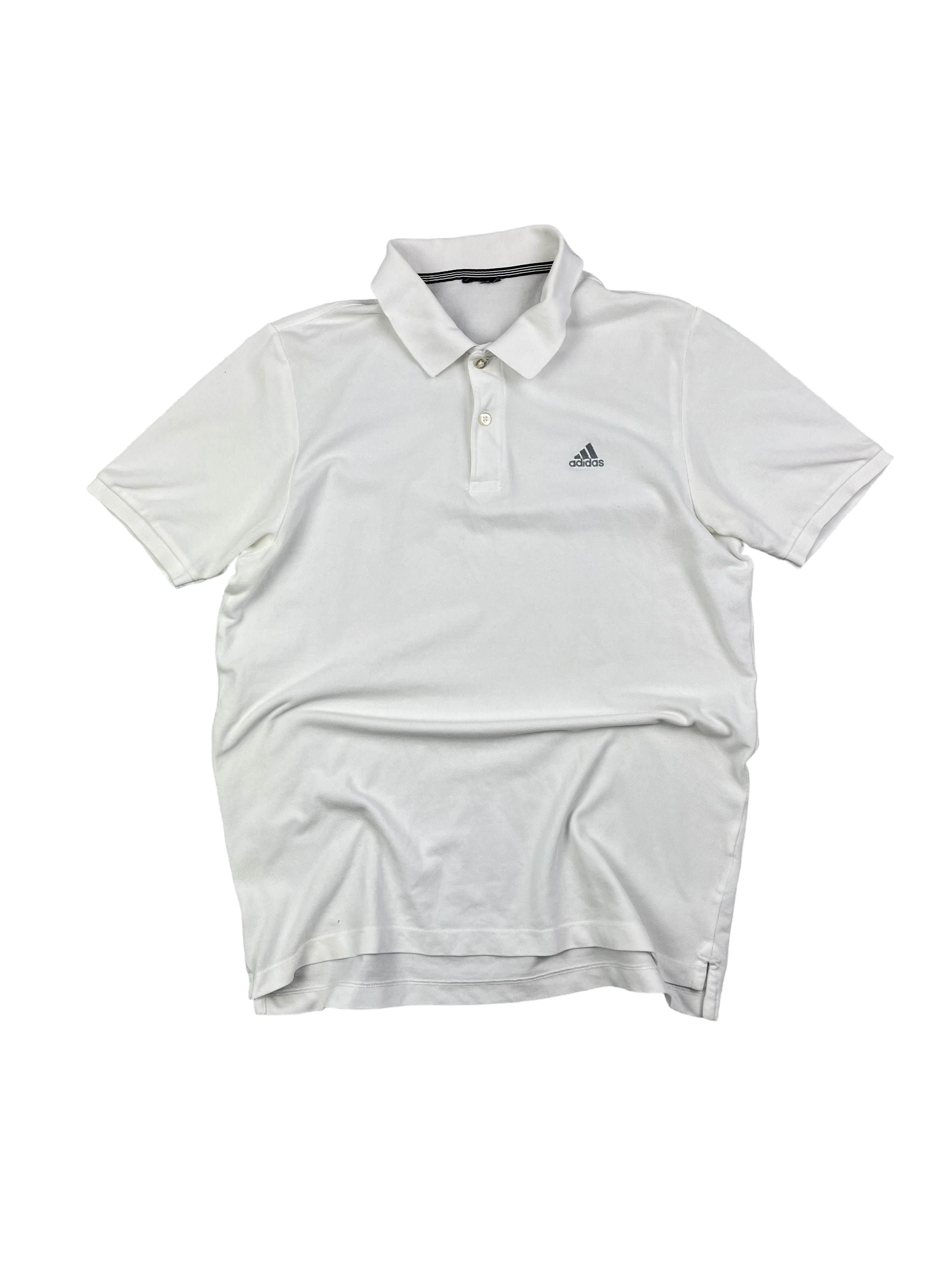 Adidas Vintage Poloshirt Y2K Weiß L